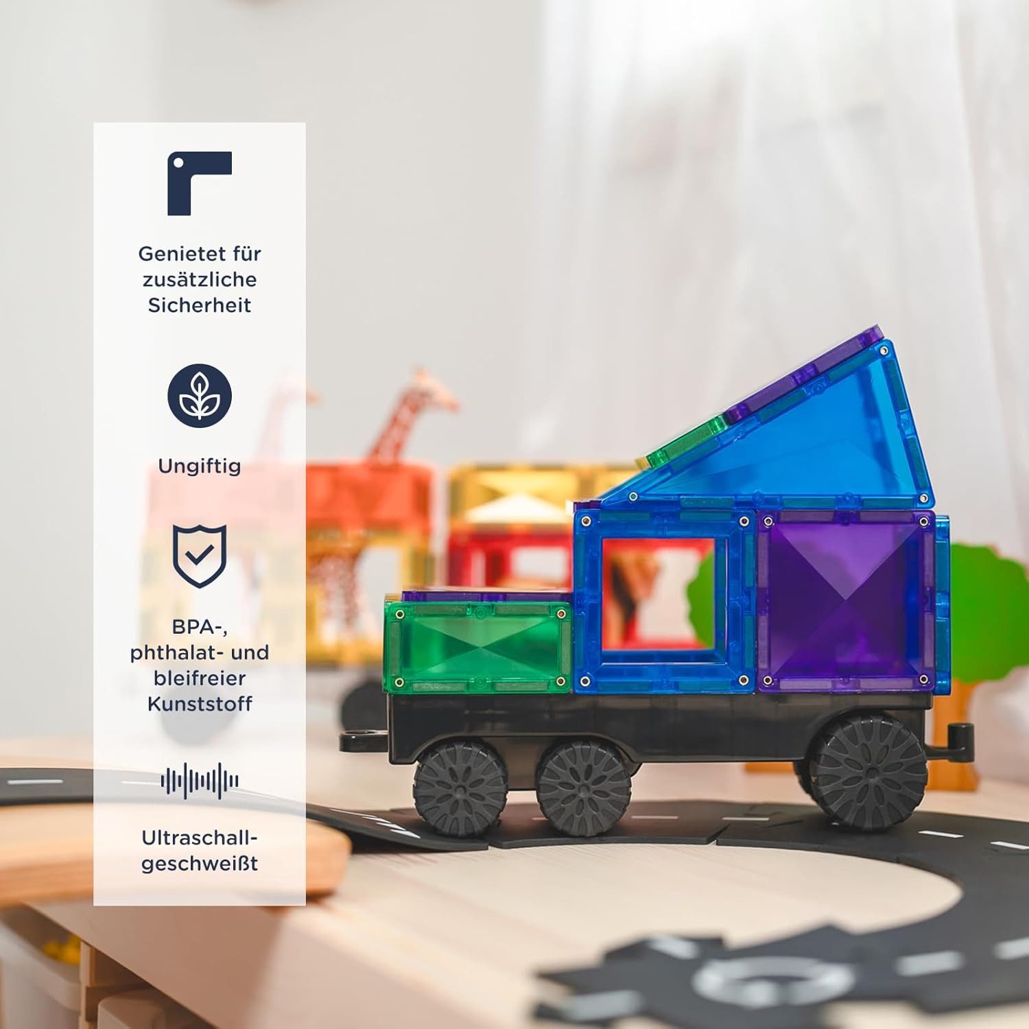 Connetix CONNETIX Magnetbausteine Regenbogen Transportieren Packen 50 Stück 3+ Konstruktions-Spielset – Bild 3 von 5