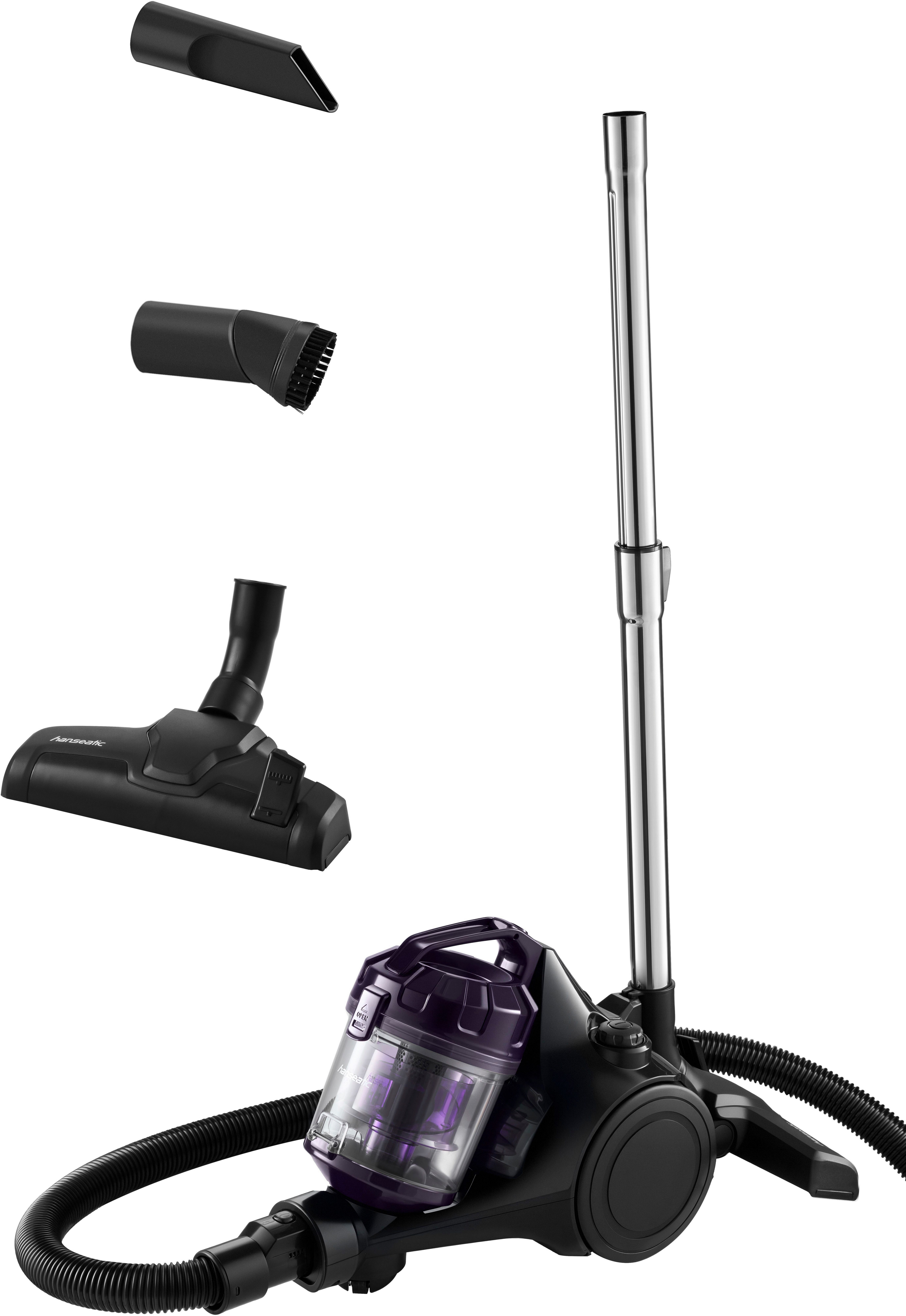Hanseatic Пилосмоки HBLVC700BVMC, Zyklon Technologie, Hepa H12 Filter, 9m Aktionsradius, 700 W, beutellos, 2l Staubbehälter, klein und praktisch zum Verstauen