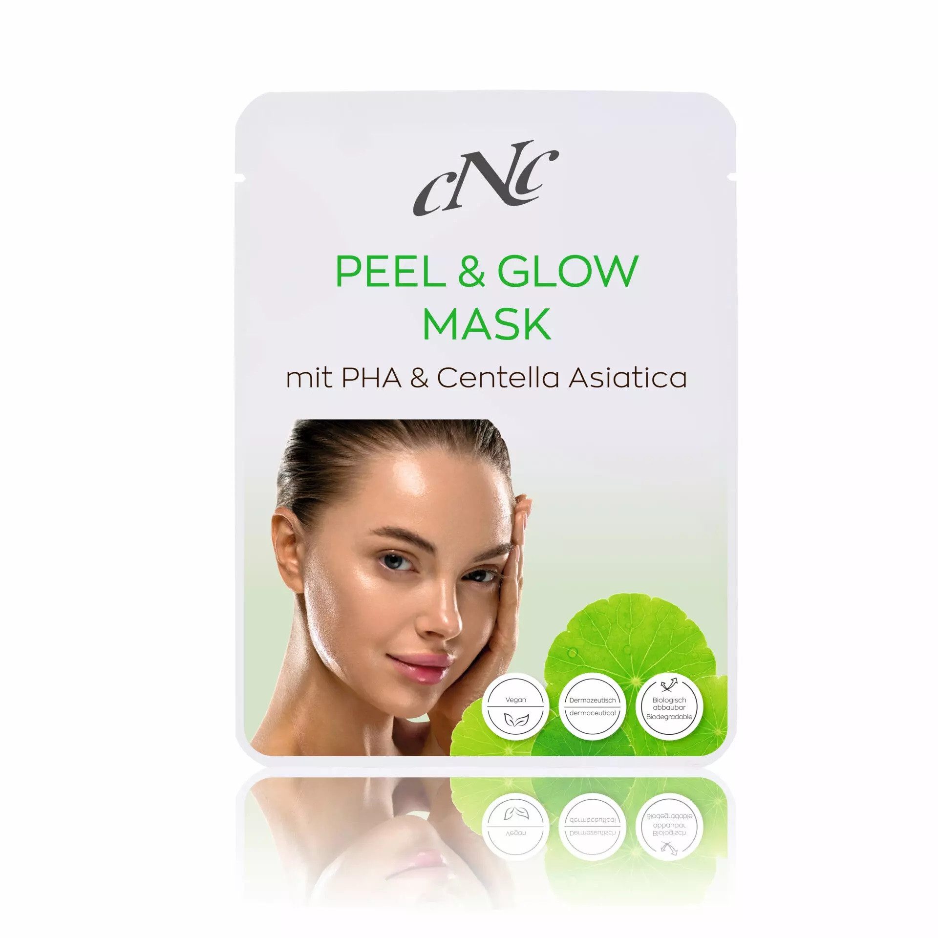CNC Cosmetics Gesichtsmaske Peel & Glow Mask mit PHA & Centella Asiatica, 5-tlg.