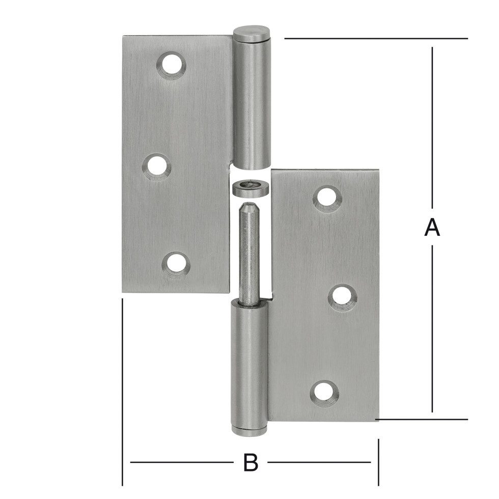 Vormann WC-Deckel-Scharnier Vormann Türscharniere 90 x 90 mm