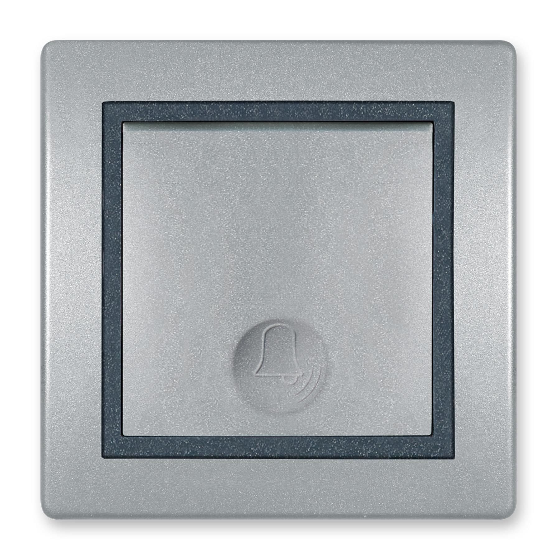 Lichtschalter Prestige Line Klingeltaster Silber