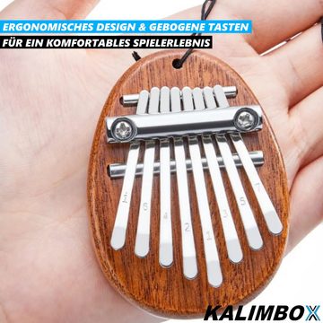 MAVURA Spielzeug-Musikinstrument KALIMBOX Mini Daumenklavier Kalimba Finger Musikinstrument, aus Mahagoni Holz Daumen Klavier Thumb Piano Holz Keyboard