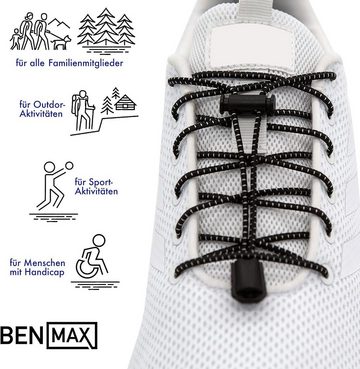 COFI 1453 Schnürsenkel Schnürsenkel ohne Binden Gummi Schuhbänder mit Schnellverschluss