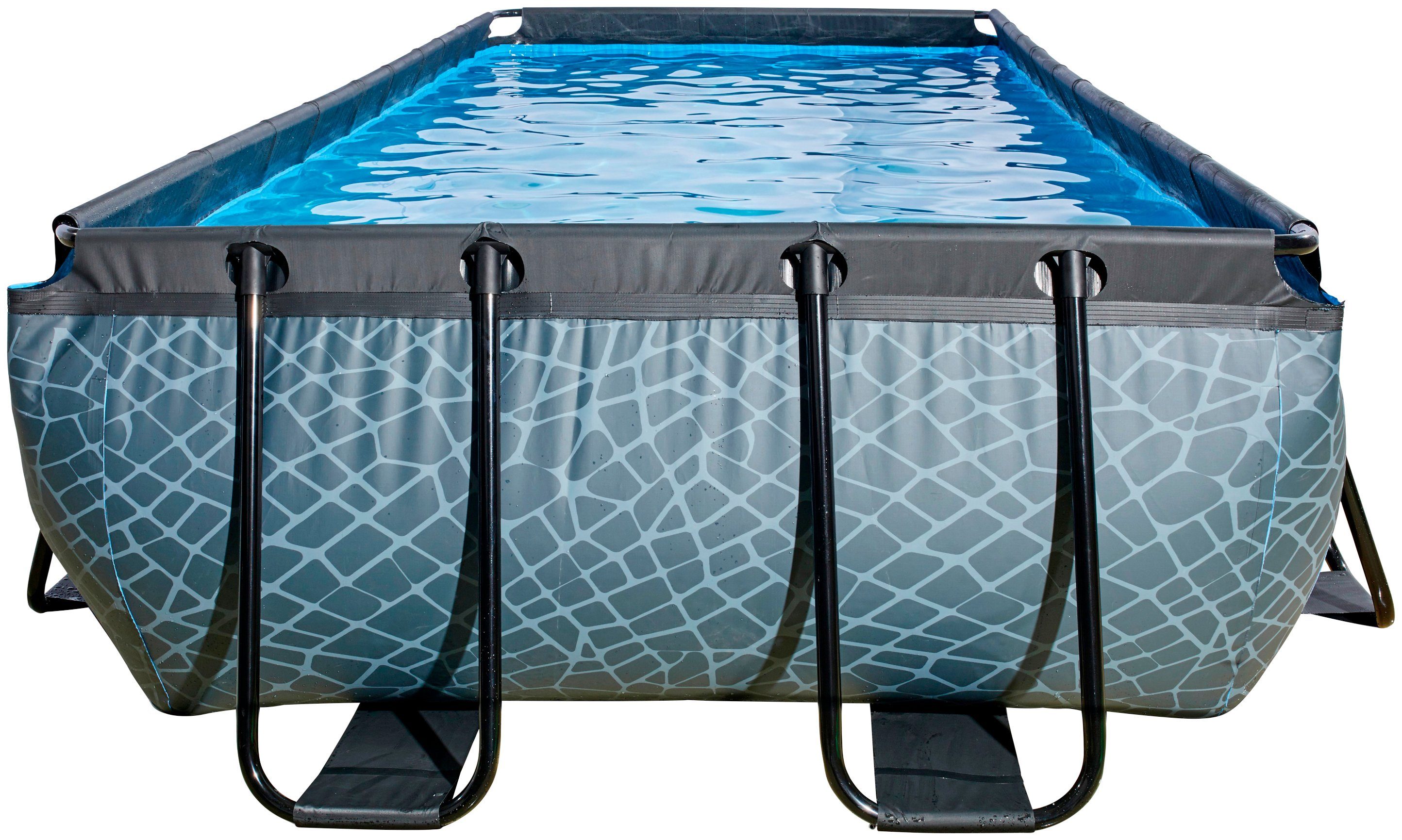 EXIT Framepool (Set, 3-tlg), BxLxH: 250x540x100 cm, inkl. Sicherheitsleiter, Sandfilteranlage