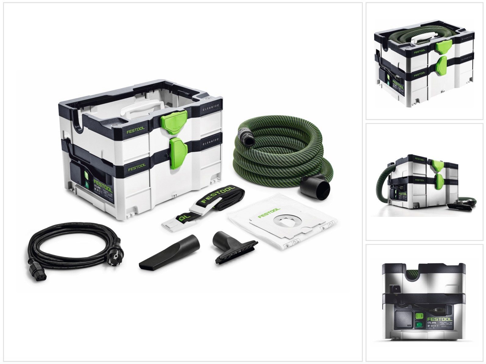 FESTOOL Absauganlage CTL SYS Cleantec Absaugmobil 4,5l Staubkl. L (575279) + Tragegurt