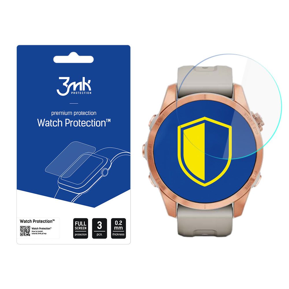 3MK Displayschutz Schutzfolie Bildschirmschutz Watch Spar-Set, 1-tlg., 0, 2 mm dünn, 3er-Set, 0,2 mm dünn, Kante-zu-Kante-Schutz
