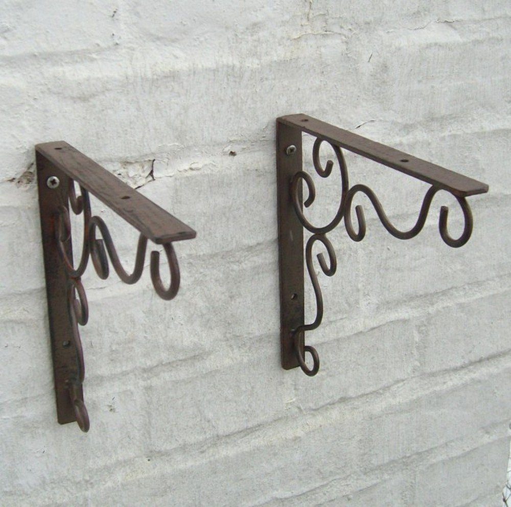 Deko-Impression Wandregalhalter Regalwinkel 2er Set Regalträger Wandkonsolen, Wandregal, Eisen, 2-tlg.