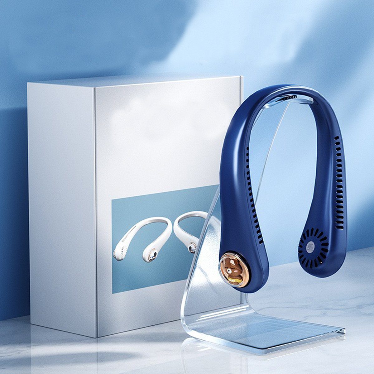 Nackenventilator Bladeless - 4000mAh Akku, 15h Laufzeit - Freihändige Kühlung