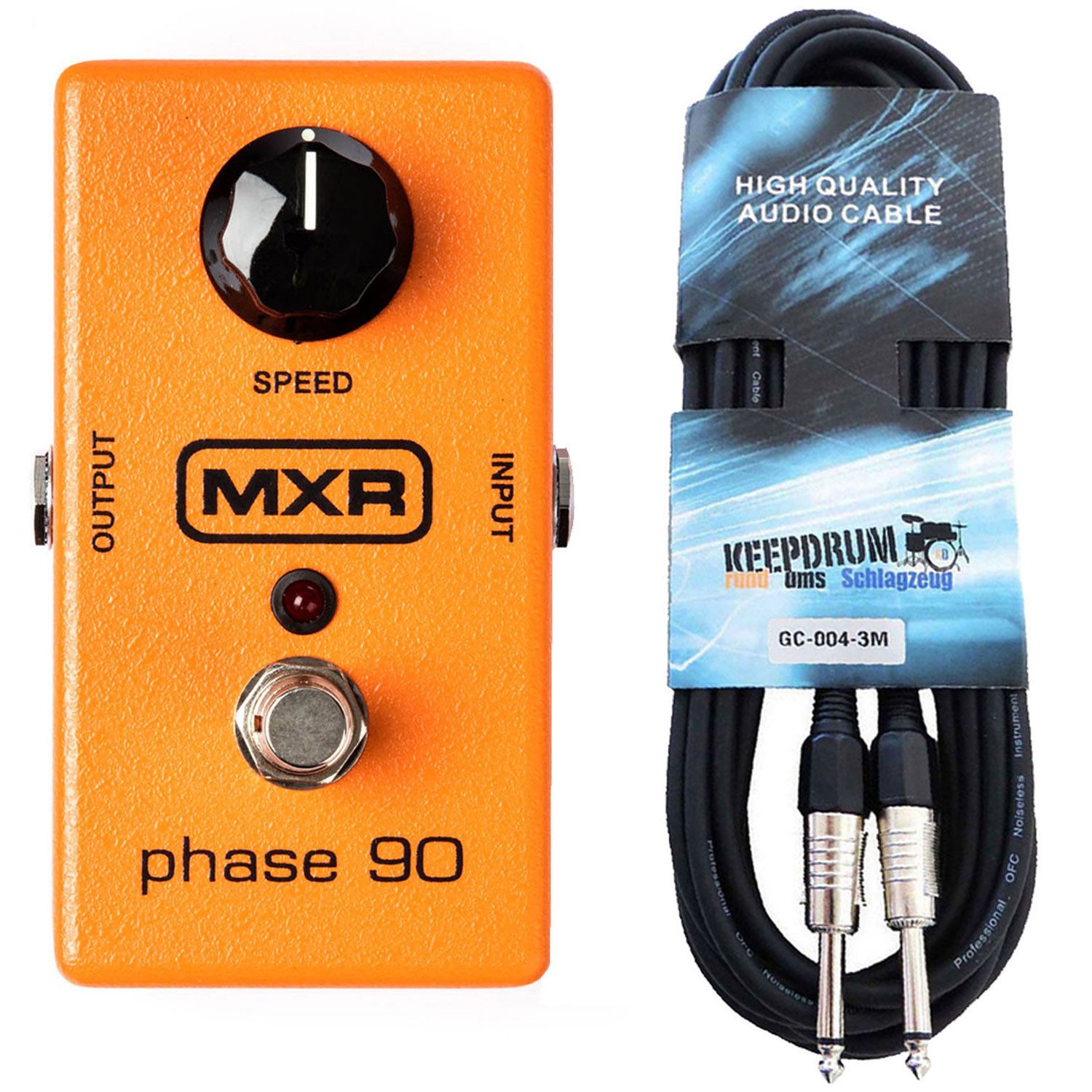 E-Gitarre MXR Effektgerät M101 Phase 90 Analoges Vintage Phaser Pedal mit Kabel
