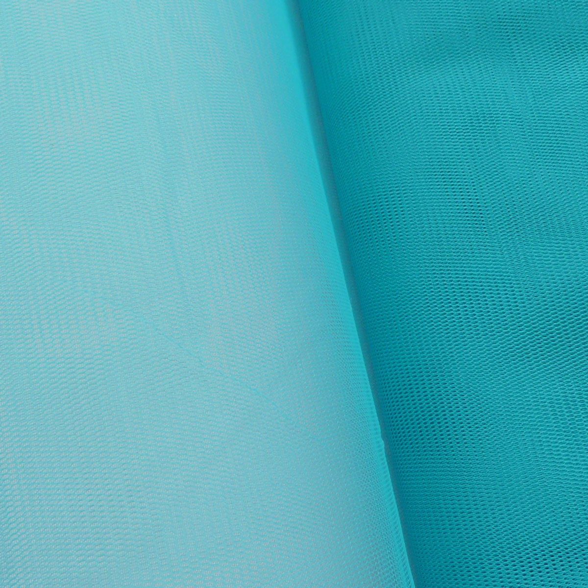 Stoff Kreativstoff Tüll Polyester türkis 1,4m Breite