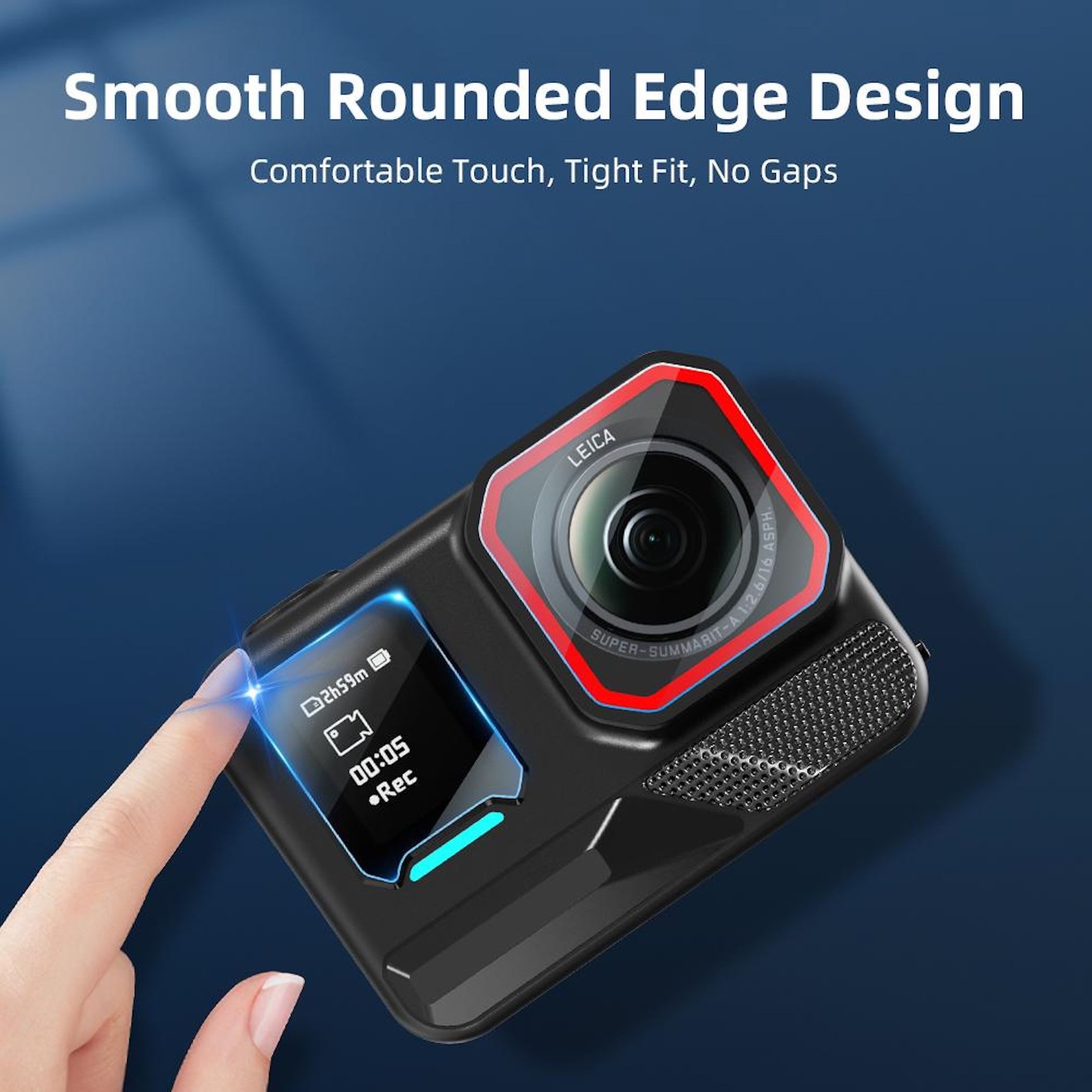 Wigento Displayschutzglas Kamera für Insta360 Ace Pro 2 Set 3x mit Anbringhilfe 9H Hartglas für Insta360 Ace Pro 2, Full Cover, Anbringhilfe – Bild 3 von 5