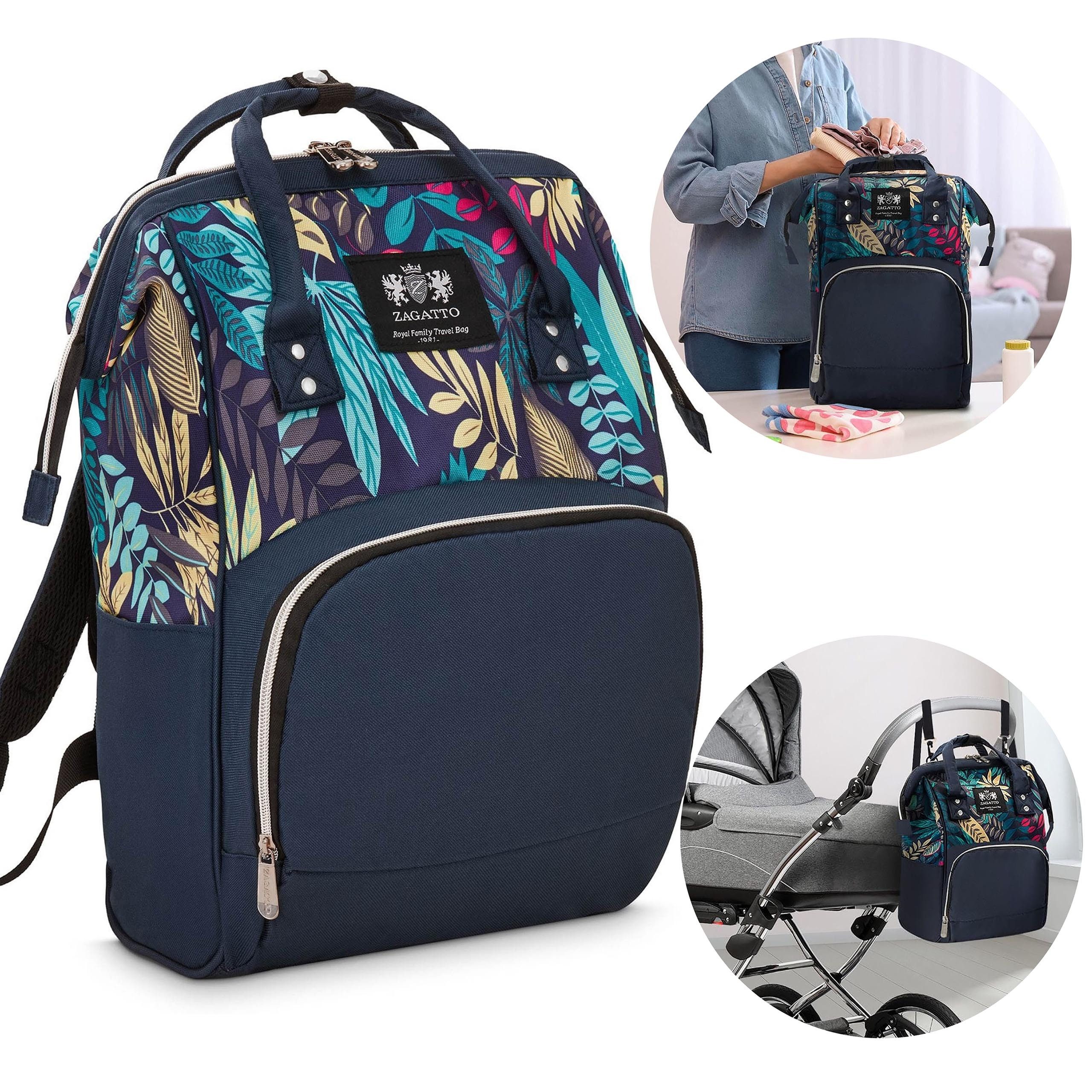 Sarcia.eu Kinderwagen-Tasche Zagatto Blauer Rucksack Kinderwagentasche, wasserdicht 43x30x17 cm