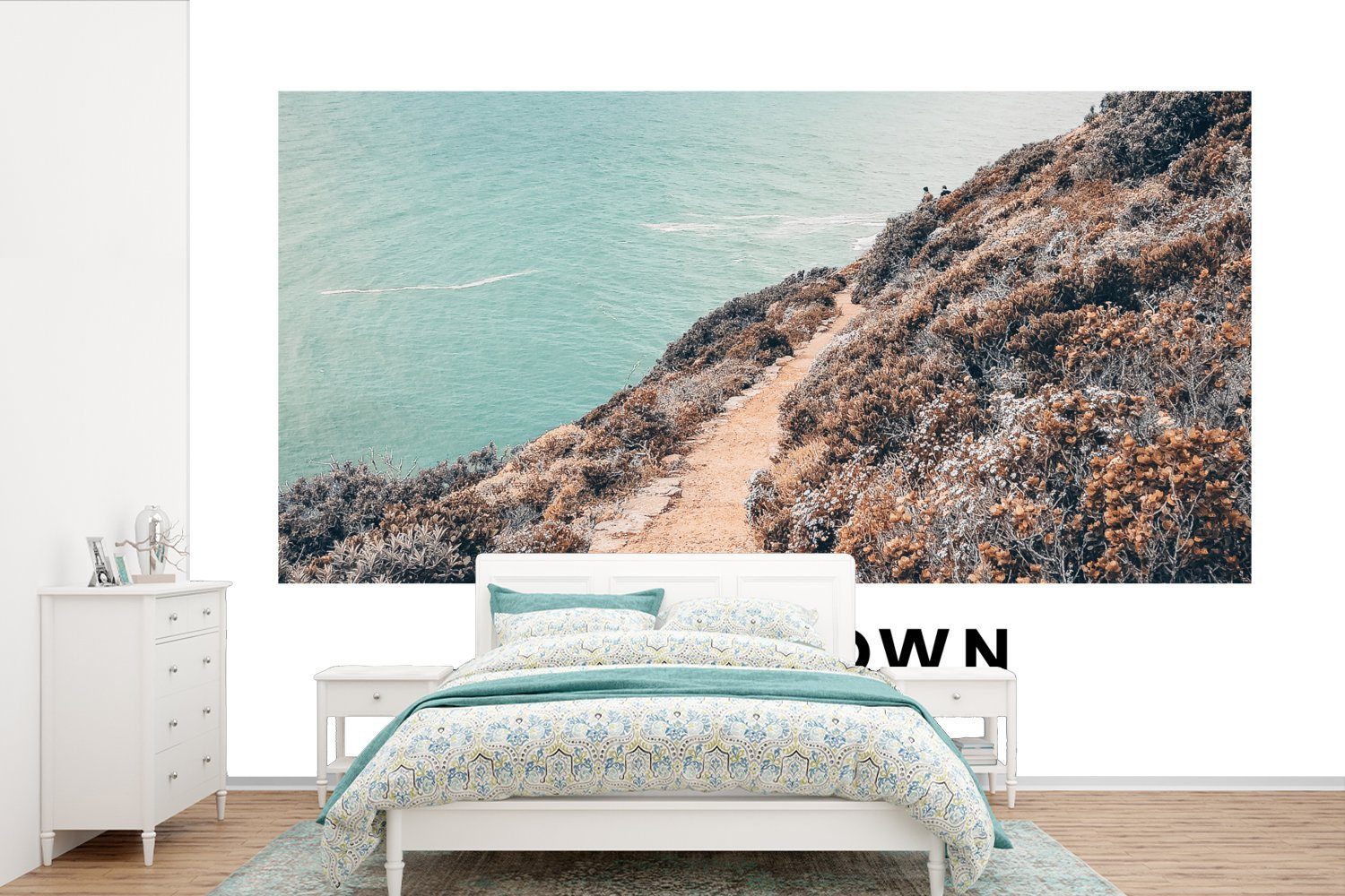 MuchoWow Fototapete Südafrika - Meer - Natur, Matt, bedruckt, (6 St), Wallpaper für Wohnzimmer, Schlafzimmer, Kinderzimmer, Vinyl Tapete