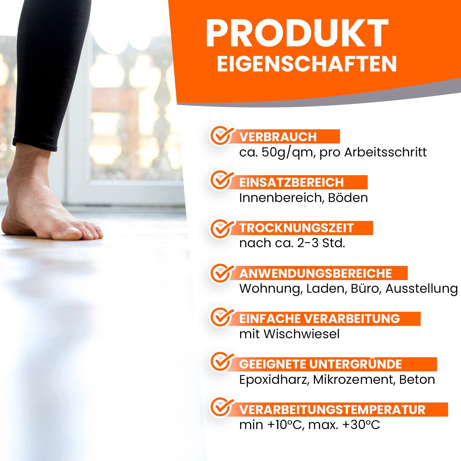 BEKATEQ Bodenversiegelung BE-760 Wachs Versiegelung in seidenmatt für Bodenbeschichtung, seidenmatte Oberfläche, Schnelle Trocknung, Hohe Schutzwirkung