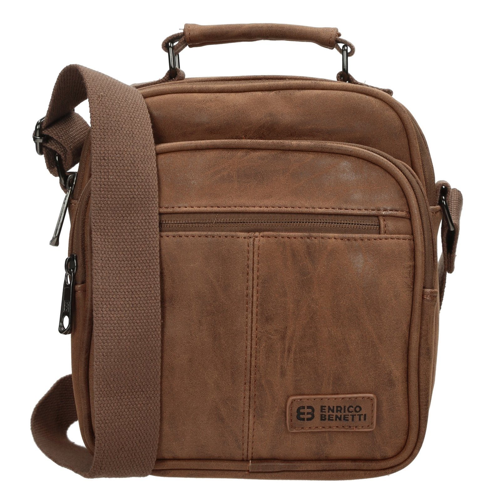 Enrico Benetti Businesstasche Fliegertasche Camel Kunstleder (Stück, 1-tlg., 1 Tasche), Reportertasche Arbeitstasche