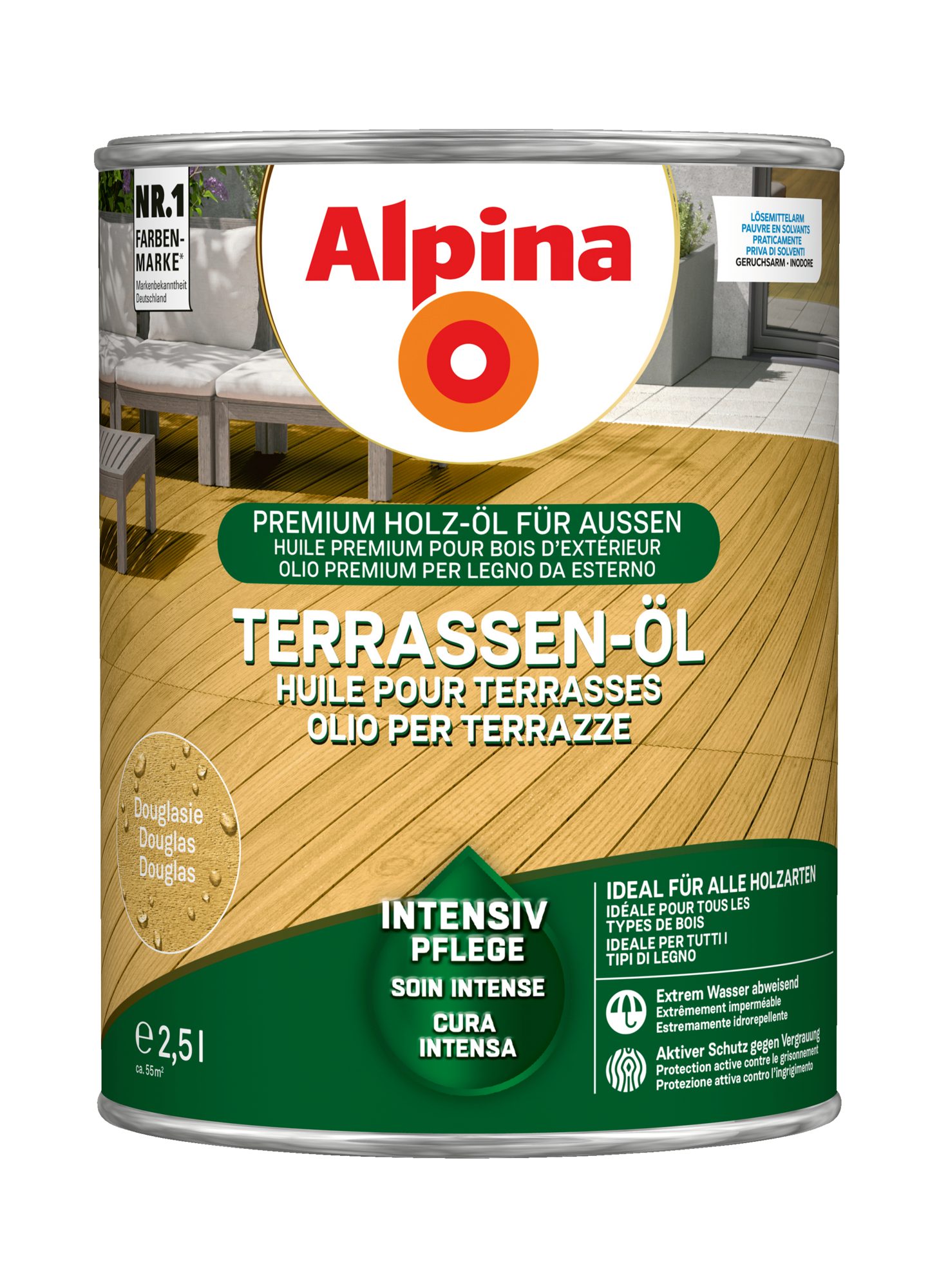 Alpina Holzöl Terrassen-Öl 2,5 Liter