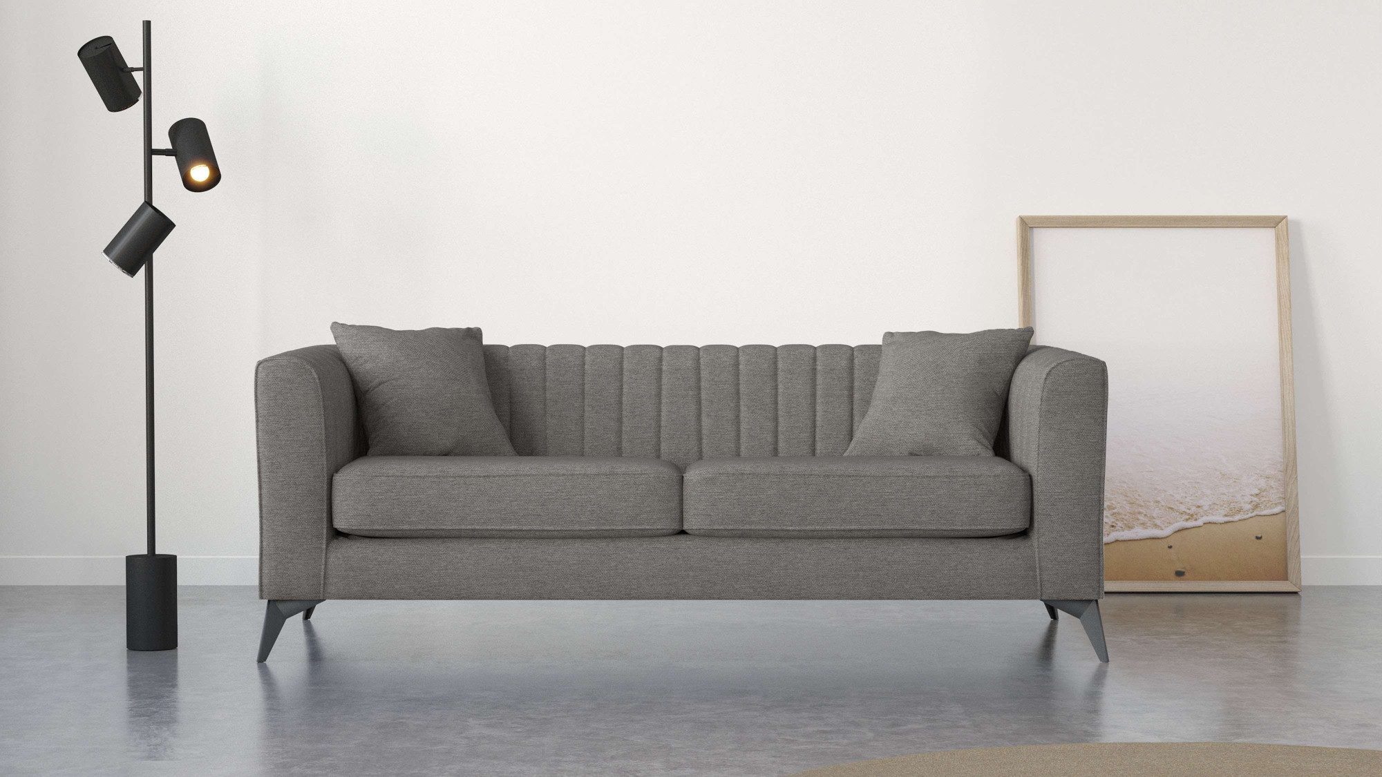 Places of Style 3-Sitzer "MATTHEW elegantes Designsofa, Maße B/T/H: 201/86/ günstig online kaufen