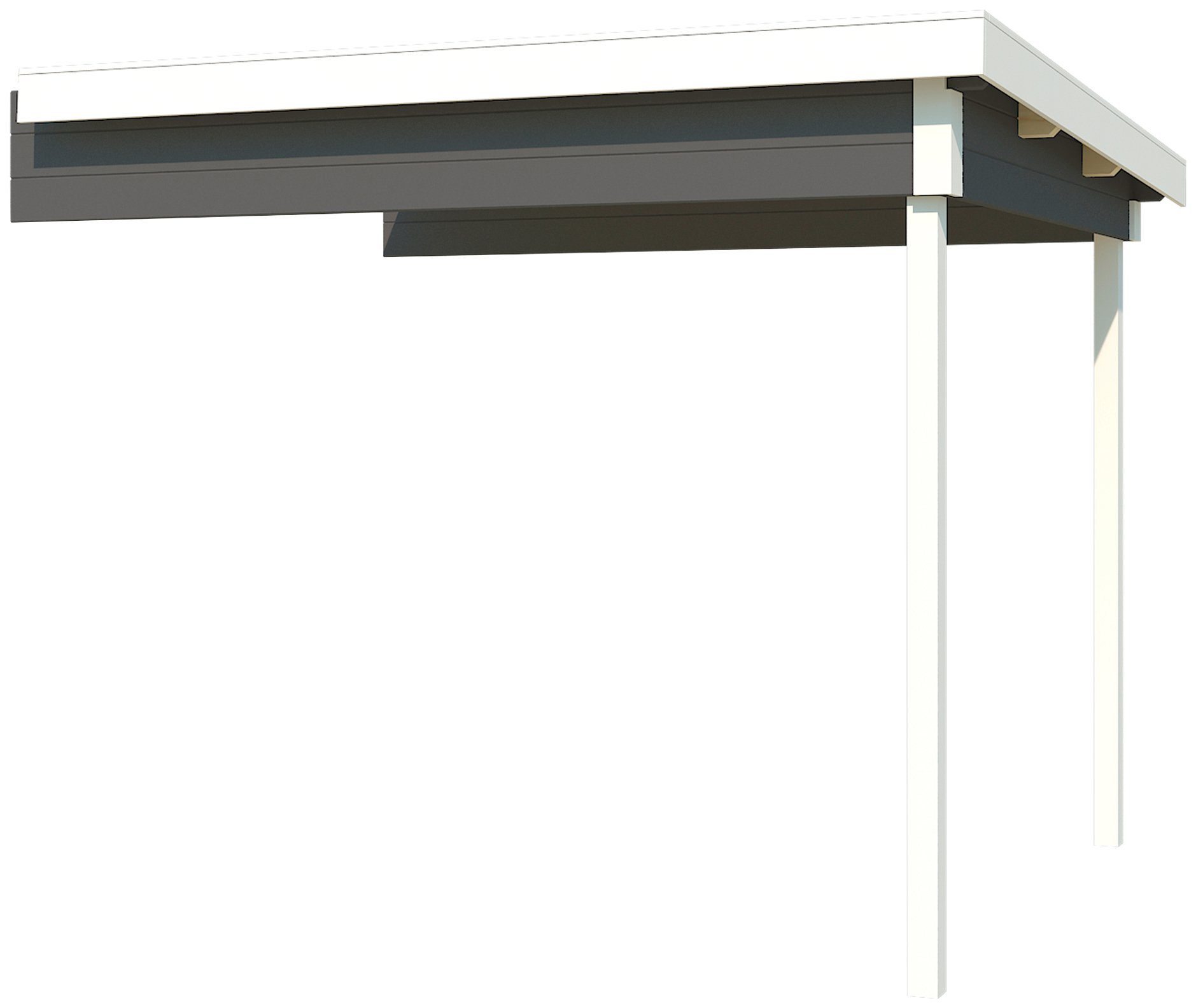 LASITA MAJA Schleppdach Zambesi 200, BxT: 2600x2246 cm, für Zambezi 1 & 3, Dachverlängerung 28 mm, Fundamentmass 2500x2000, Carbongrau