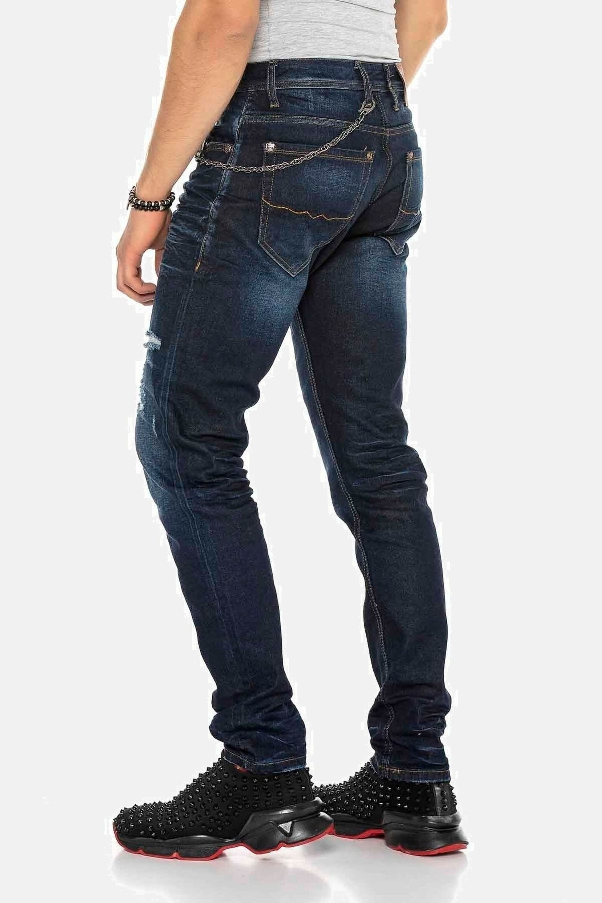 Cipo & Baxx Slim-fit-Jeans Jeans im Used-Look, CD-392