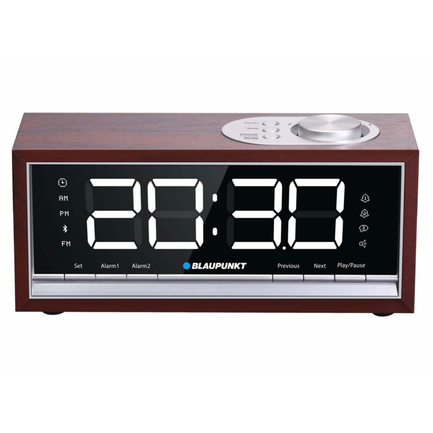 Blaupunkt CR60BT Digitalradio (DAB) (mit Bluetooth Uhrenradio FM PLL Radio Doppelalarm LED Display)