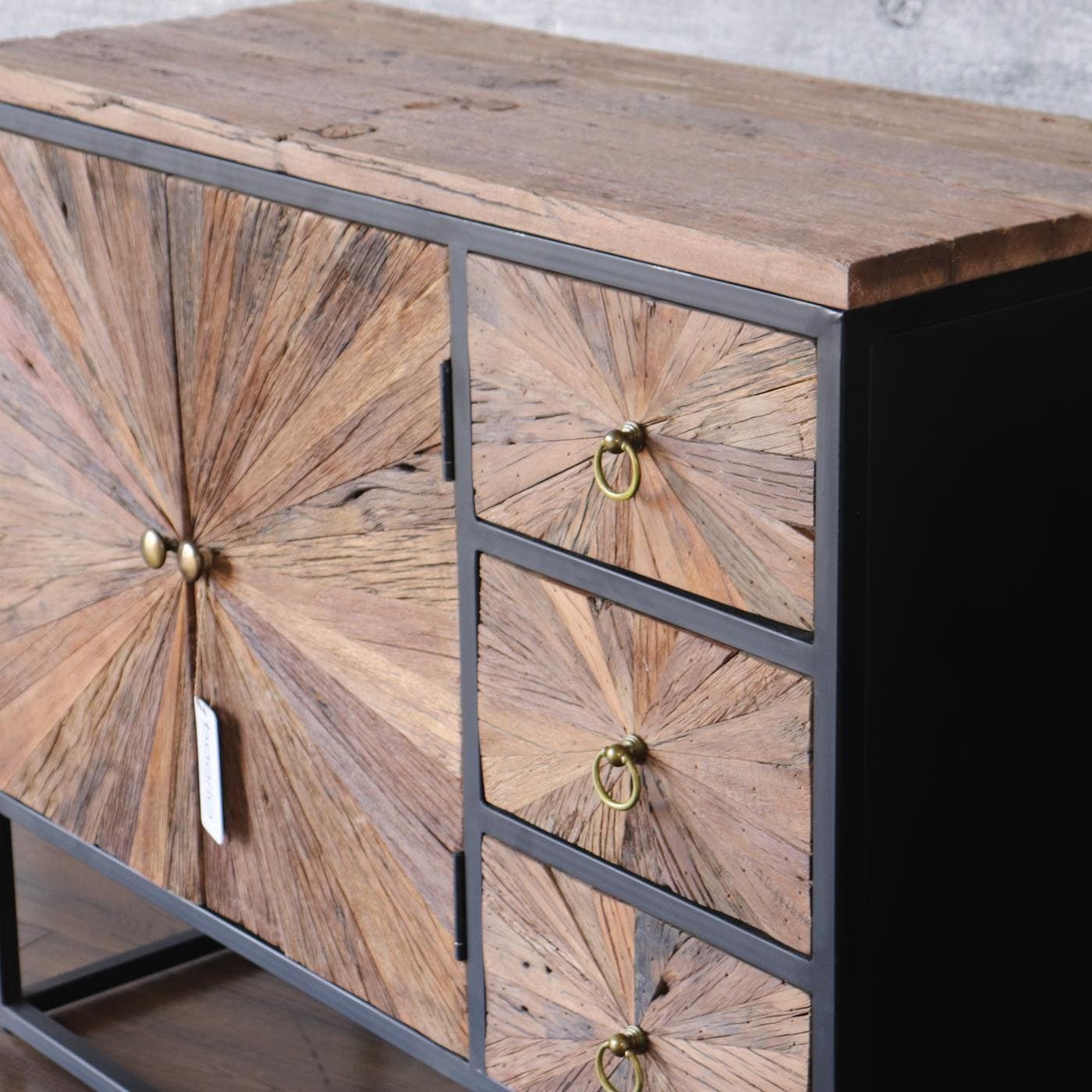 baario Kommode Kommode MERID Altholz, massiv recycelt Treibholz Industrial Style Design