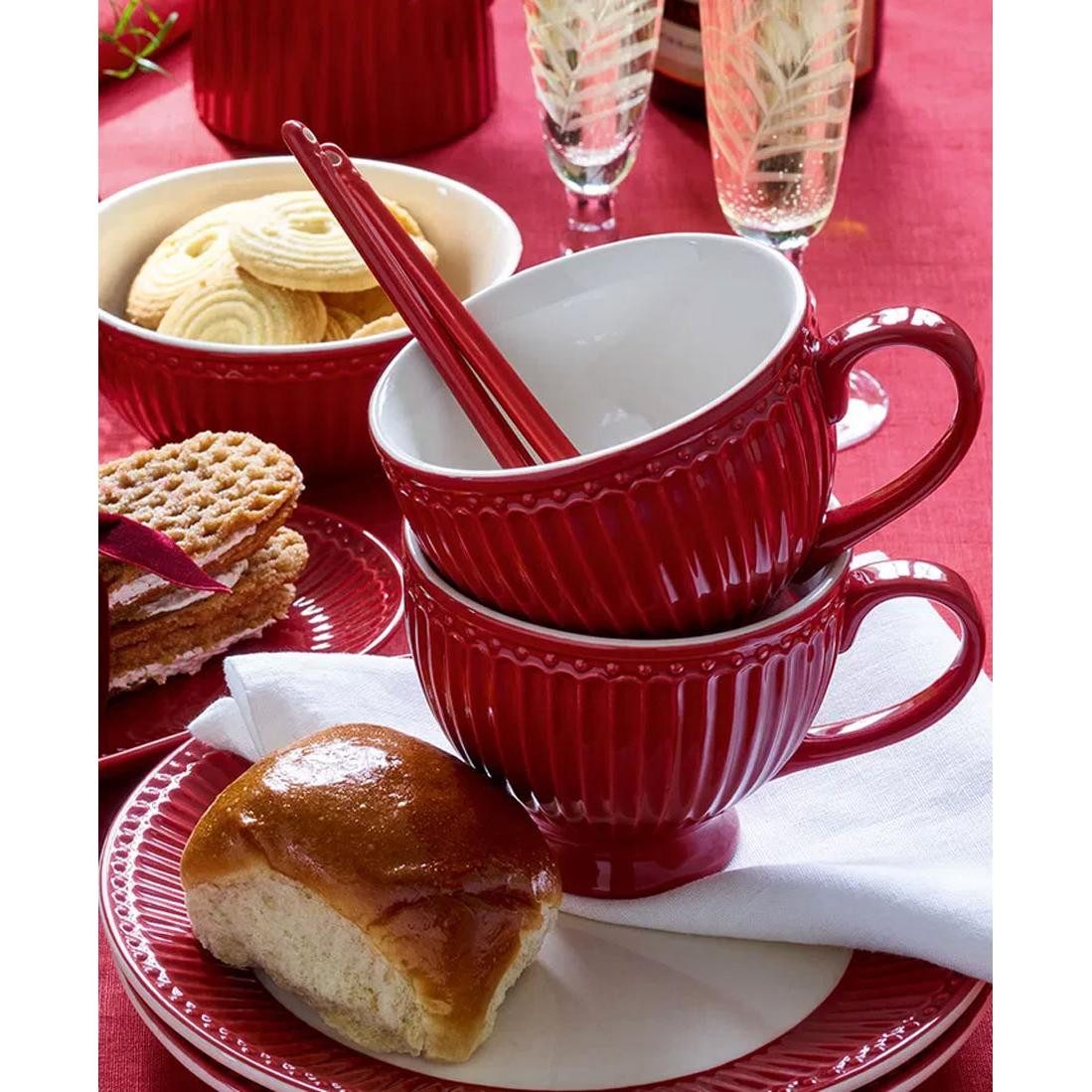 Greengate Geschirr Teetasse Alice Claret Red günstig online kaufen