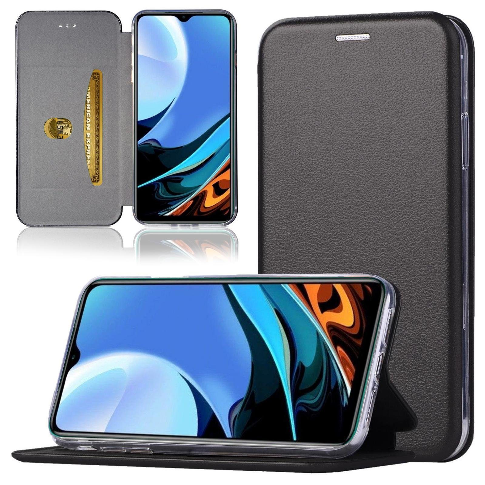 Numerva Handyhülle Handy Tasche Book Case für Xiaomi Redmi 9T, Klapphülle Flip Cover Hardcover Schutz Hülle Etui