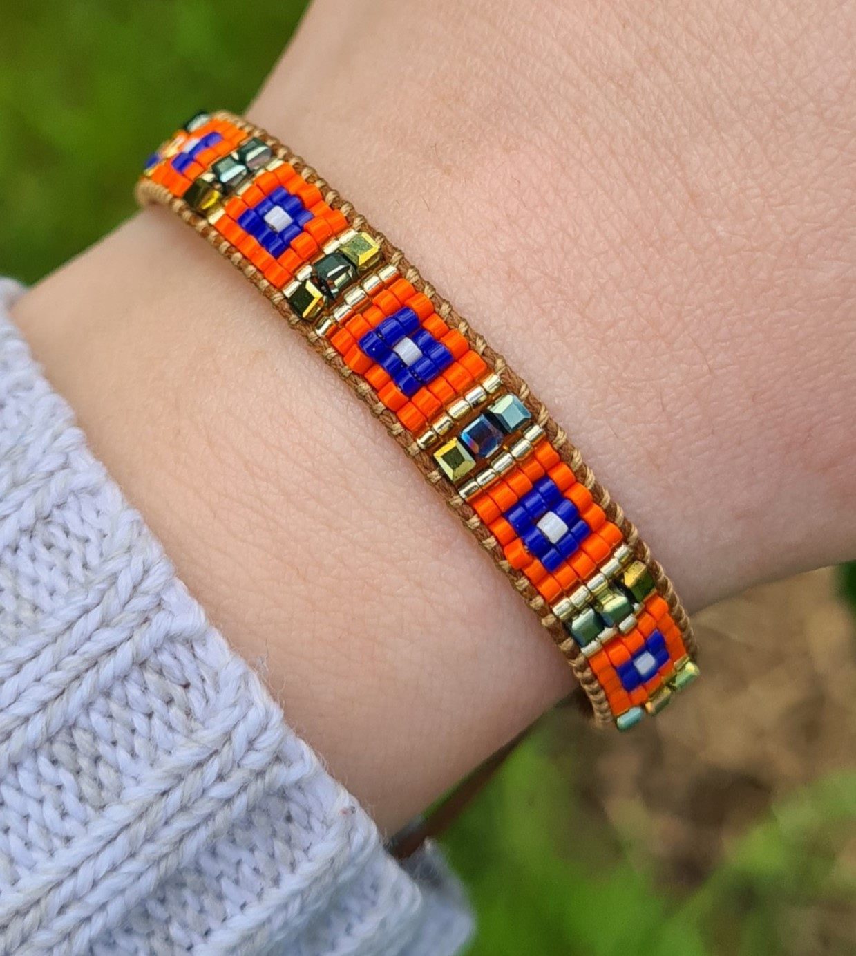NAHLE Armband Geflochtenes Miyuki Perlenarmband Boho Surfer Armband (1-tlg., inkl. Schmuckbox), Festival Schmuck Boho Armband