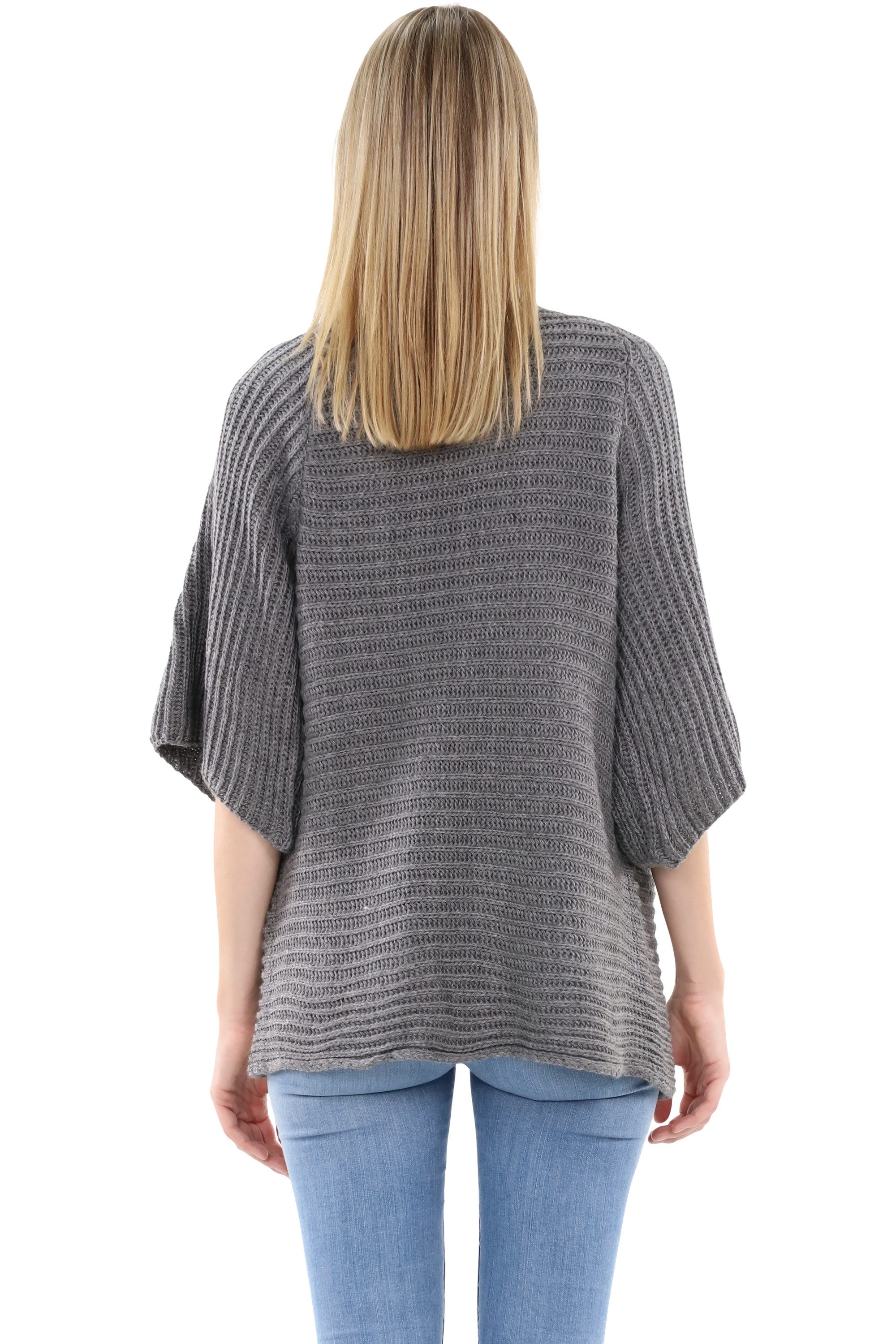 malito more than fashion Cardigan malito Damen Strickjacke, schicker Cardigan, moderne Wolljacke, offene Strick Jacke Einheitsgröße