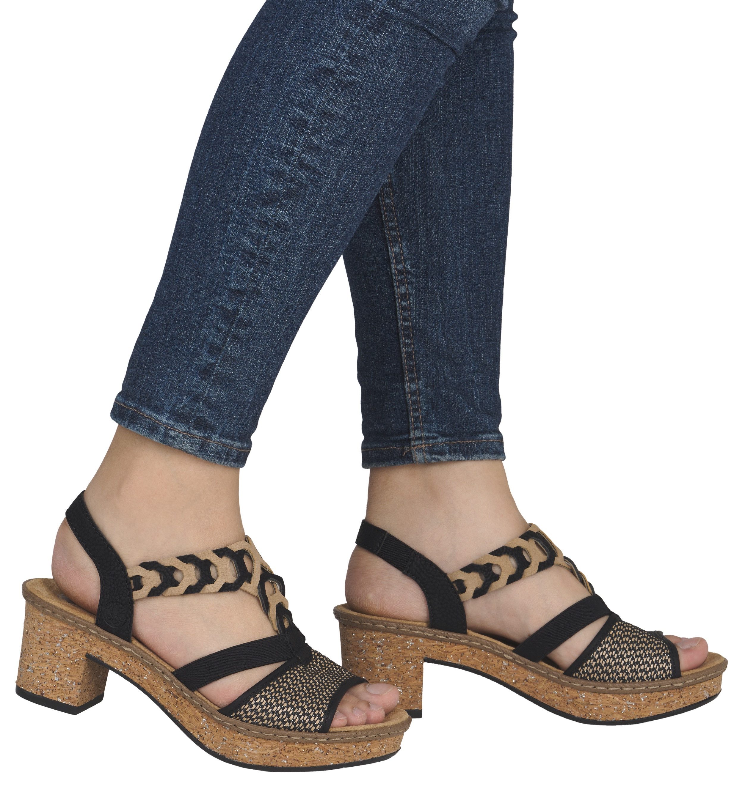 Rieker Sandalette, Sommerschuh, Sandale, Plateauabsatz, in elegantem Look günstig online kaufen