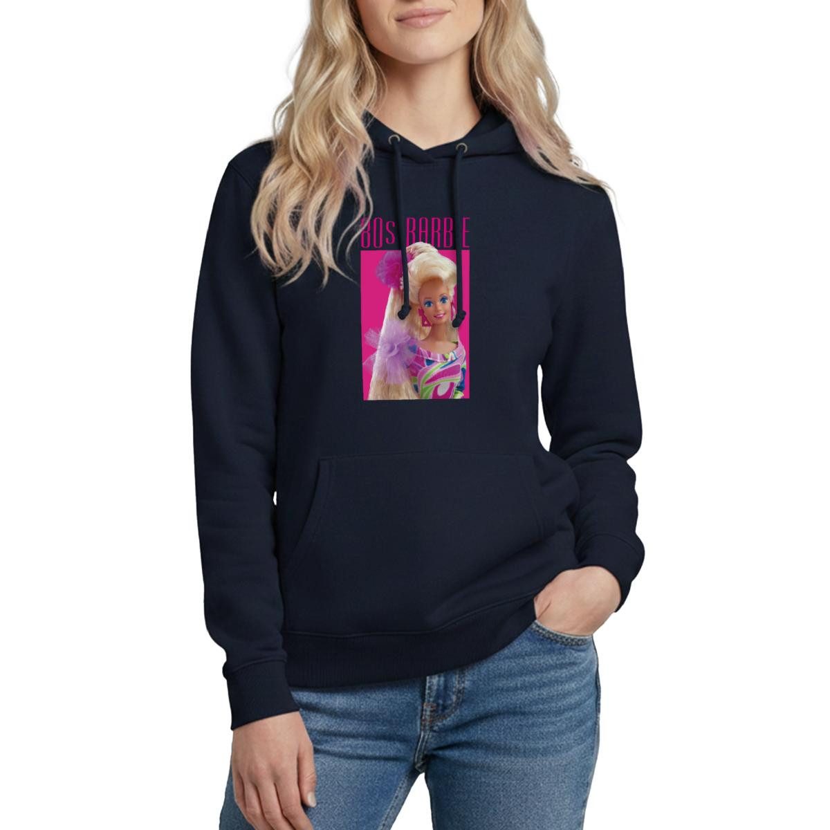 Hoodie Barbie Porträt Charakter 80er Barbie 80er Jahre Damen Hoodie