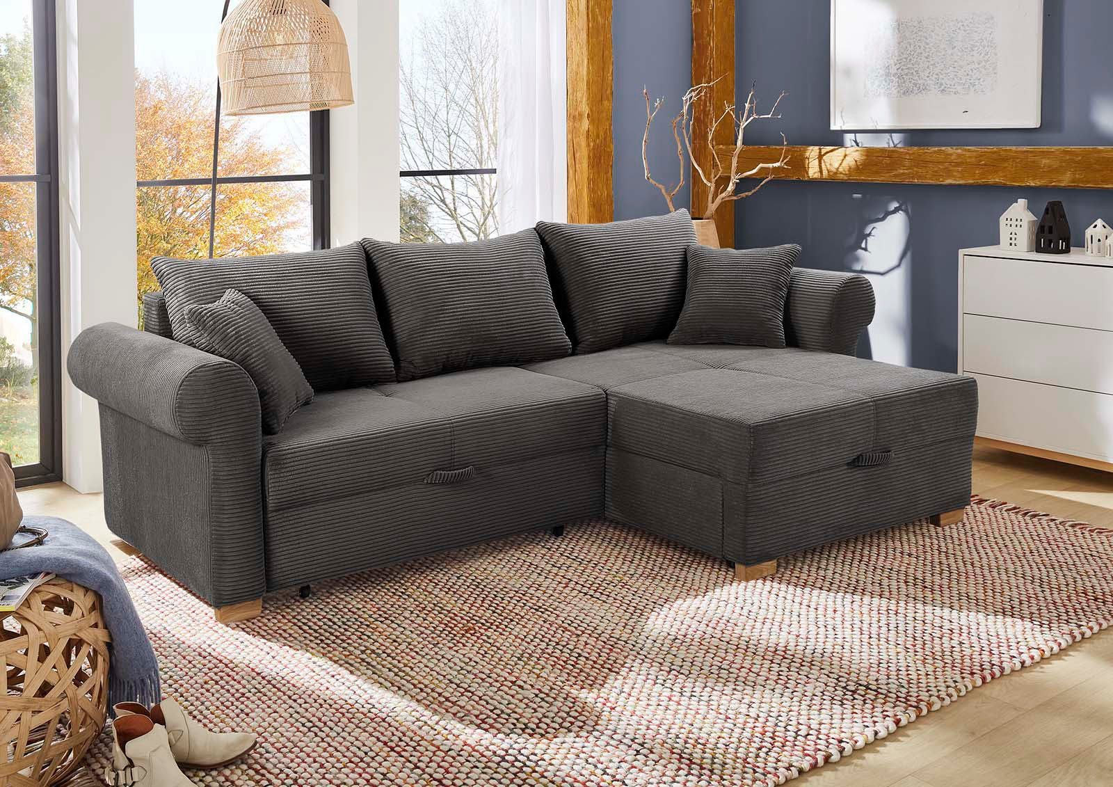 Jockenhöfer Gruppe Ecksofa List L-Form, viel Stauraum, 2 separate Liegefläc günstig online kaufen