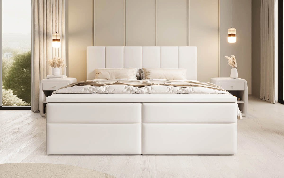 Luxusbetten24 Boxspringbett Aurelia Kunstleder, mit Stauraum – Bild 3 von 4