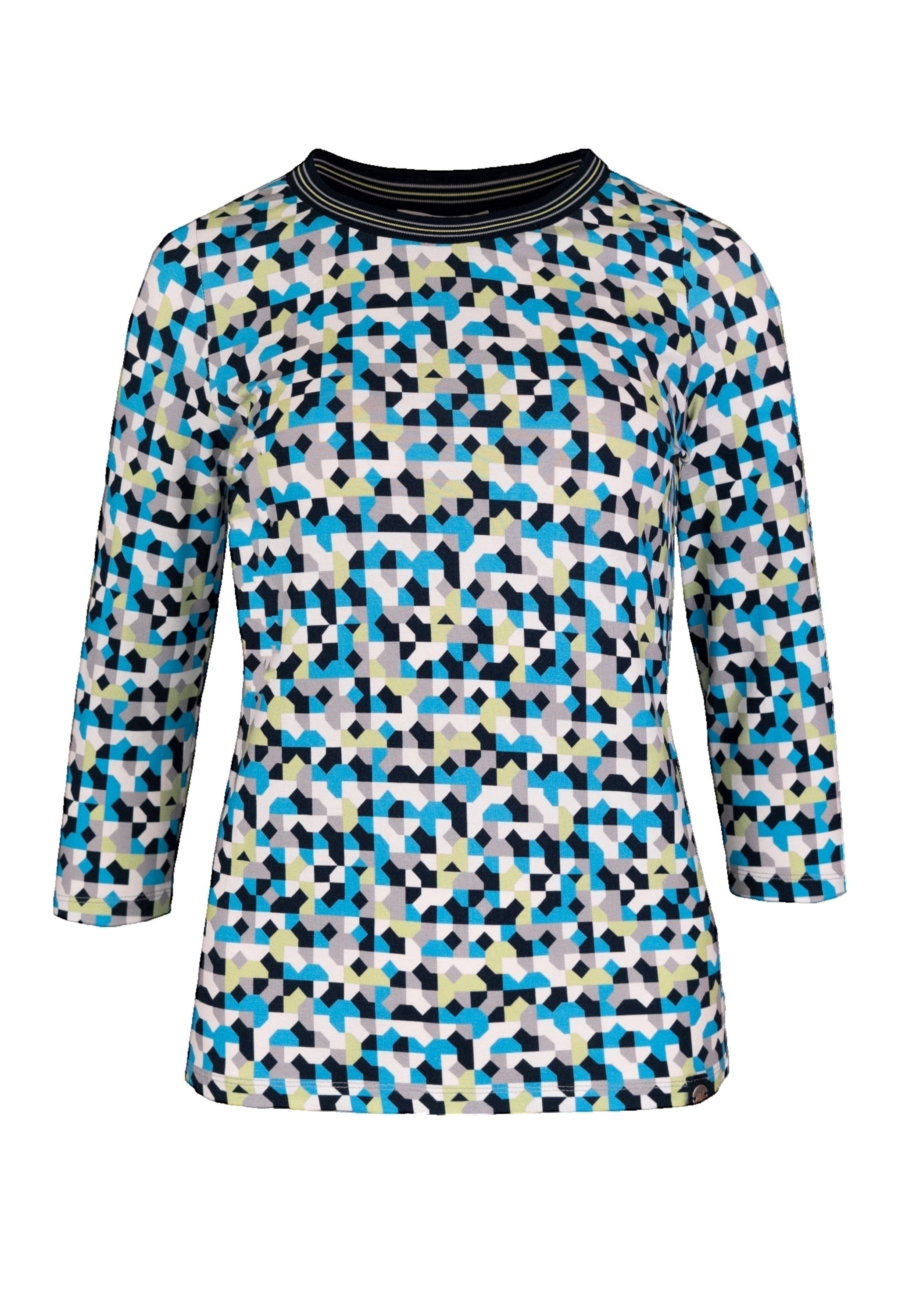 bianca Print-Shirt DINI mit trendigem Strickbündchen am Ausschnitt