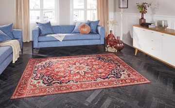 Teppich Täbriz, ELLE DECORATION, rechteckig, Höhe: 5 mm, Orient Optik, Vintage Design, gekettelt, kräftige Farben