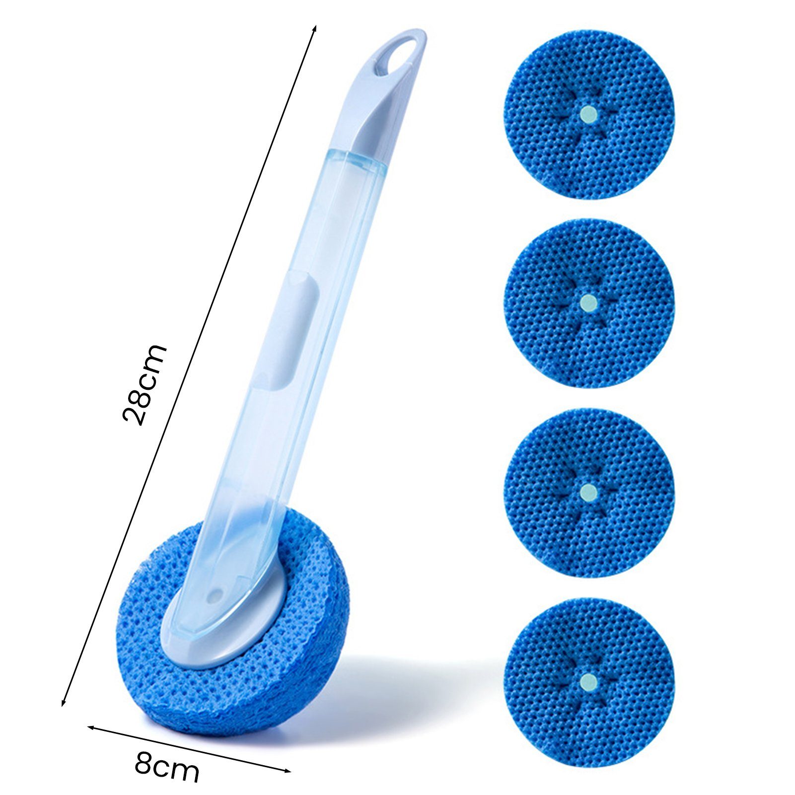 Popubear Reinigungsbürste/Spülbürste Reinigungsbürste Blau mit Spülmittelspender
