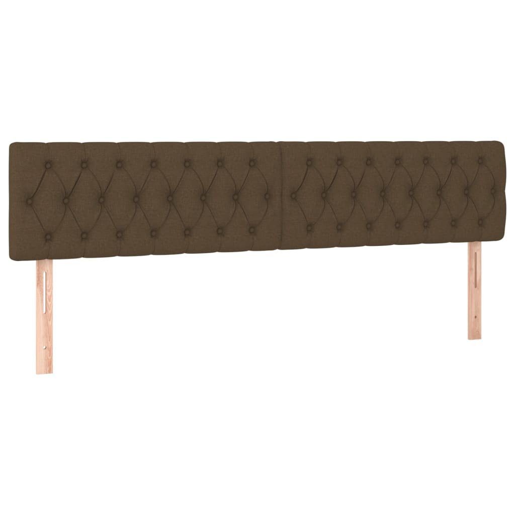 vidaXL Bett Kopfteile Dunkelbraun 200x7x78/88 cm Stoff (1-tlg)