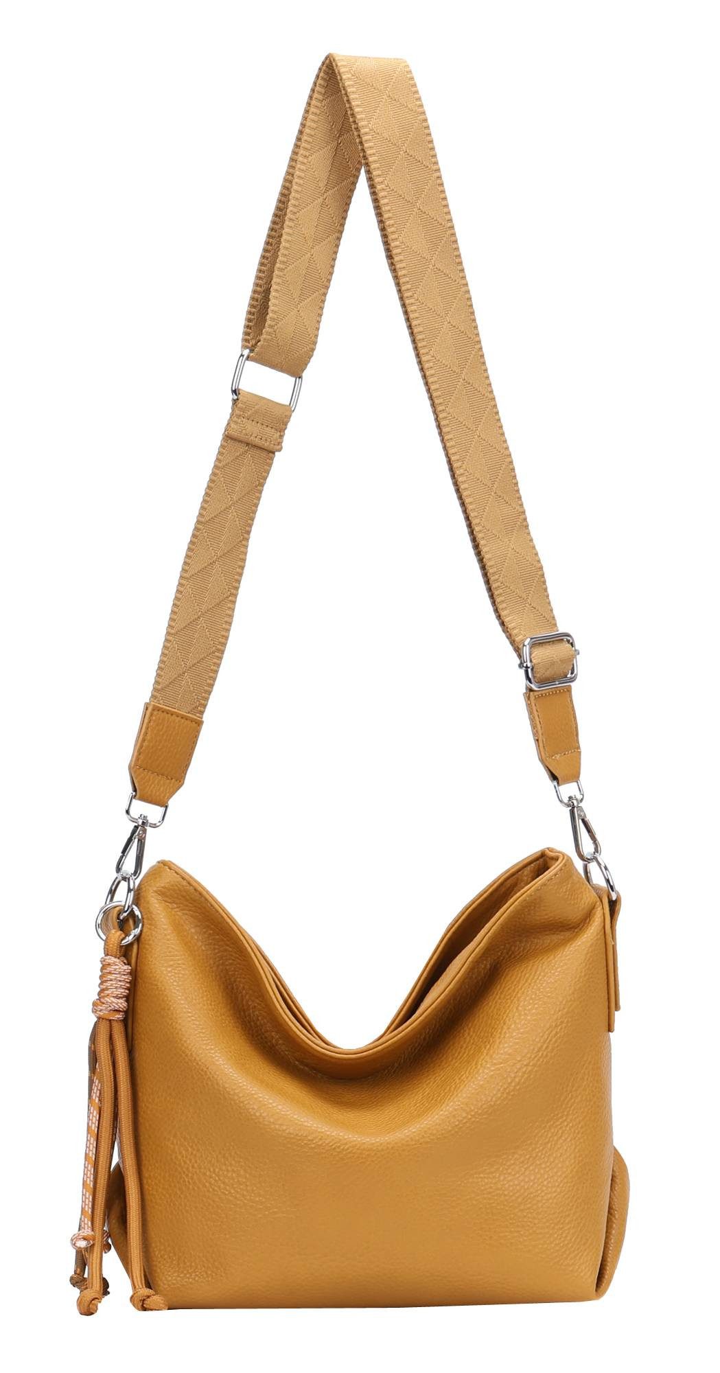 ITALYSHOP24 Schultertasche Damen Tasche Shopper CrossBody Brusttasche Umhängetasche Hobo Bag, Henkeltasche, 3 Fächer, vielseitig, praktisch, stylisch und geräumig
