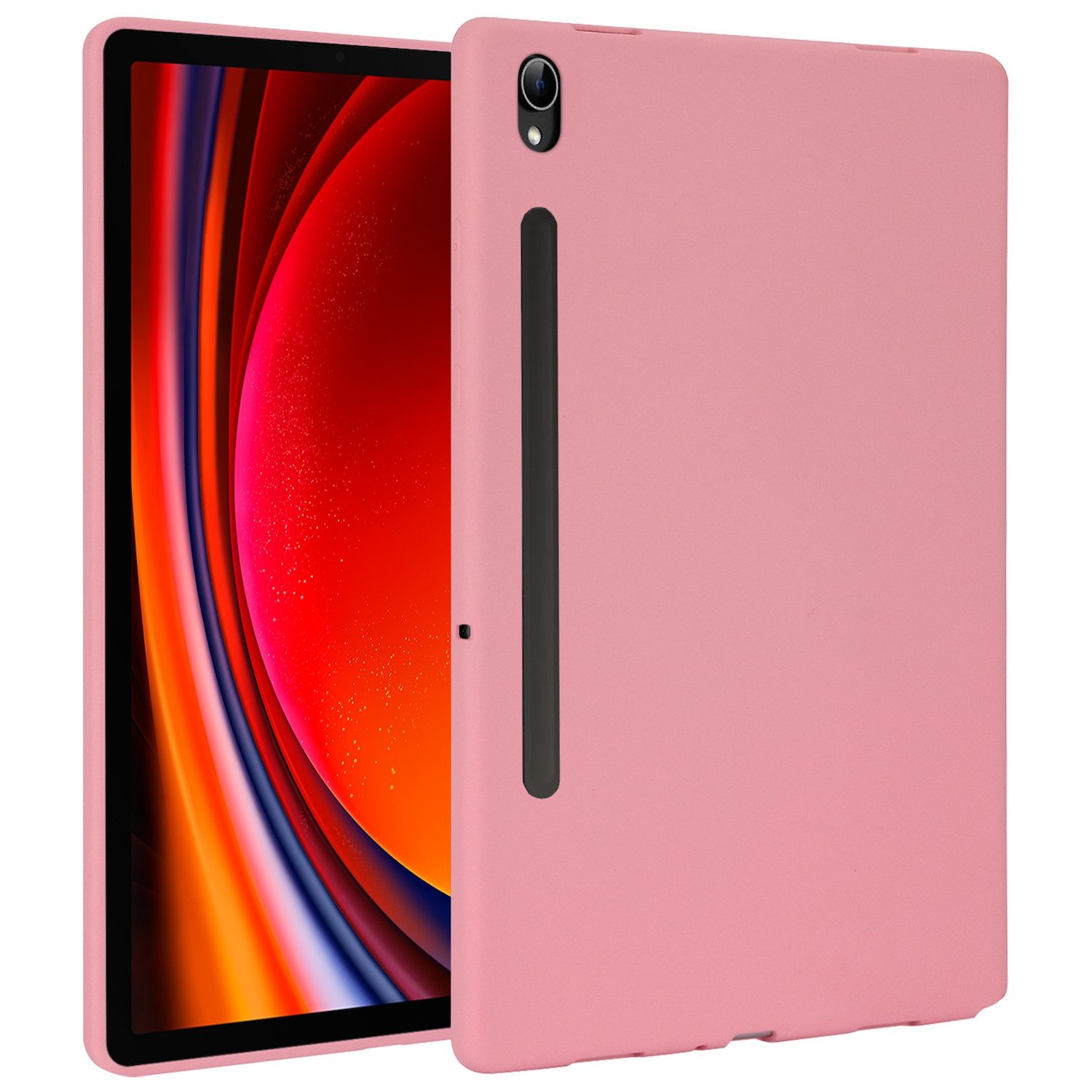 Wigento Tablet-Hülle Für Samsung Galaxy Tab S10 FE / S9 / S9 FE / S8 TPU Silikon Hülle Rosa