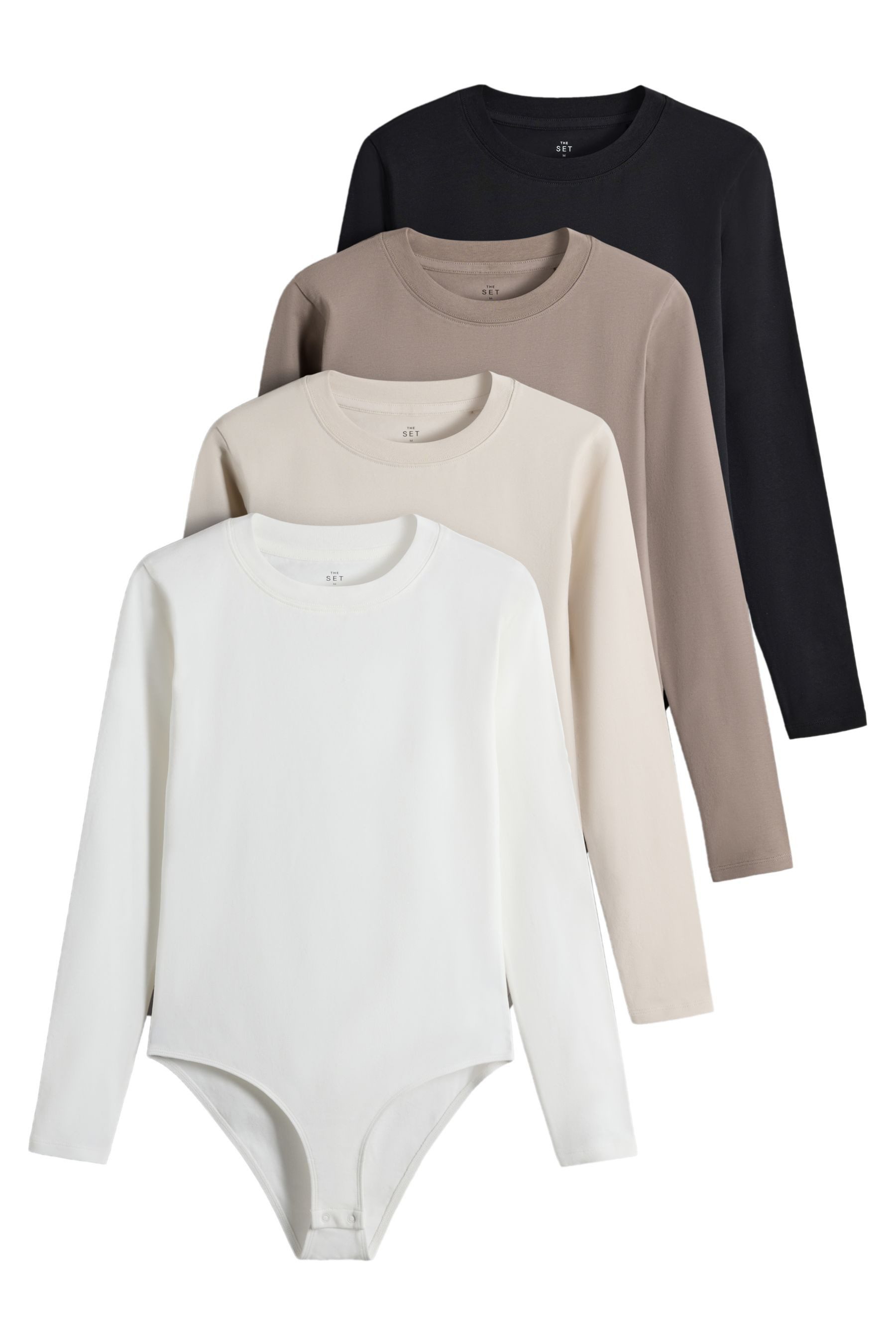The Set Langarmbody The Set Langärmelige Bodysuits, 4er-Pack (4-tlg)