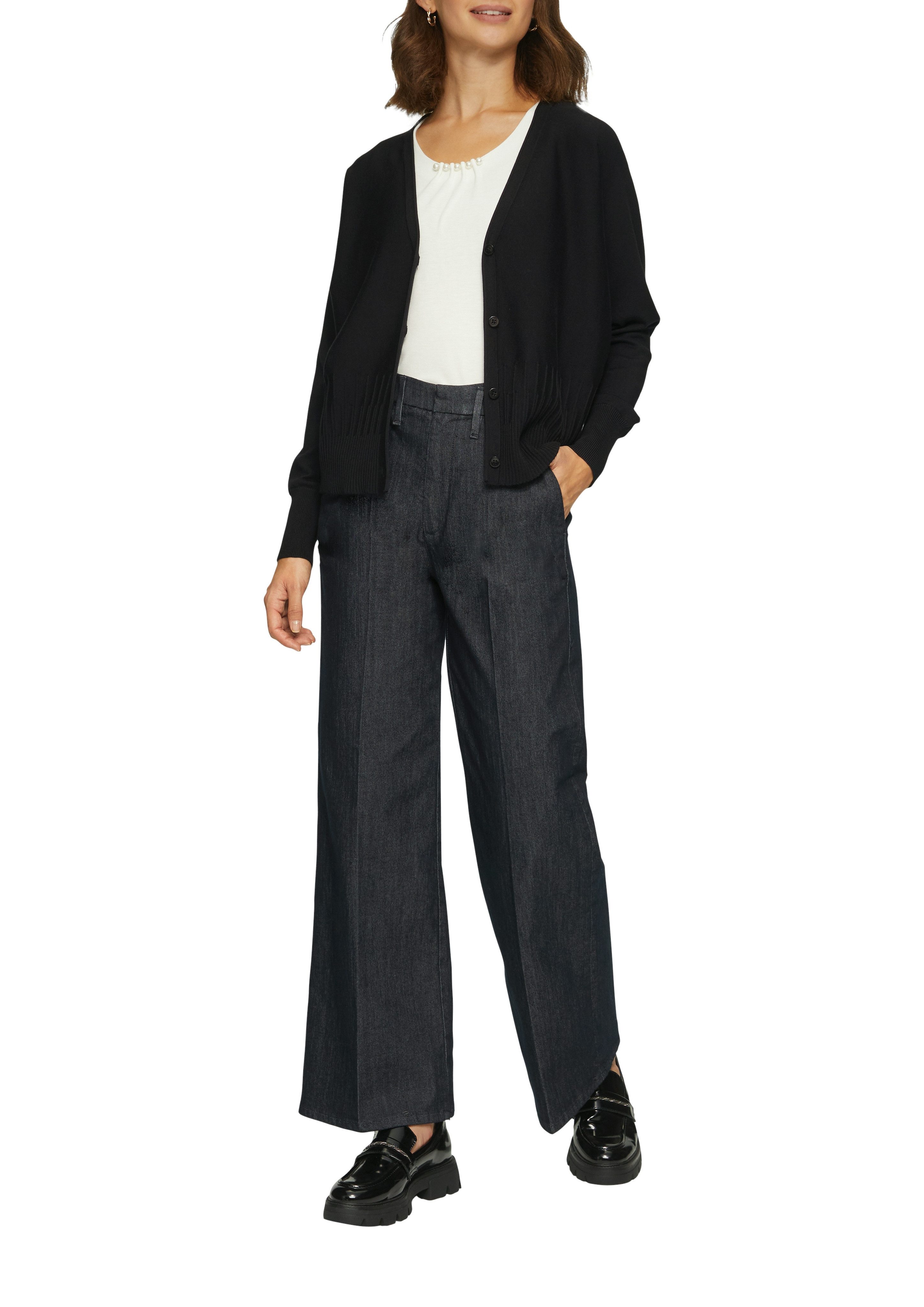 s.Oliver BLACK LABEL Strickjacke mit Strukturmuster günstig online kaufen