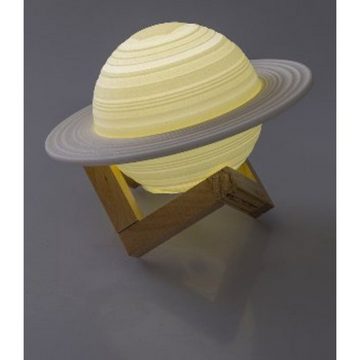 ChiliTec LED Dekolicht Tischleuchte Dekoleuchte Saturn 3D Ø 15cm Akku Tischlampe