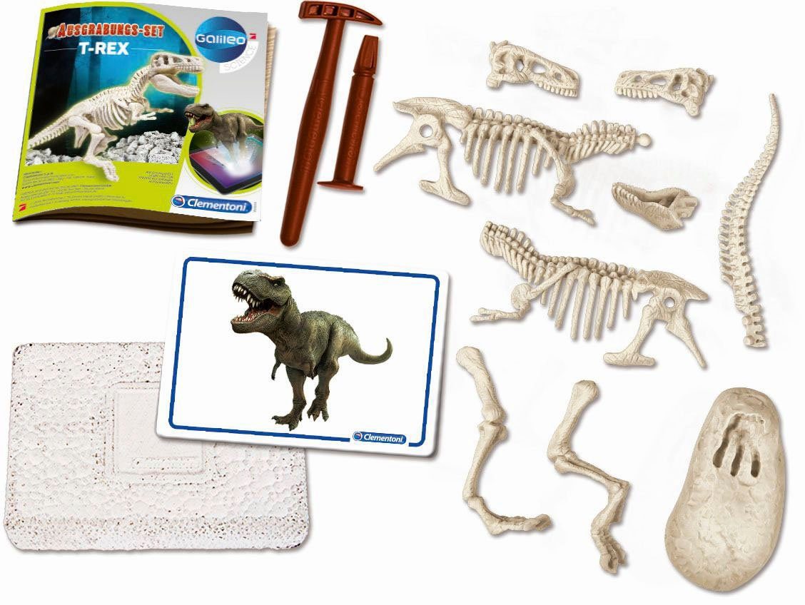 Clementoni® Experimentierkasten Galileo, Ausgrabungs-Set T-Rex, Made in Europe