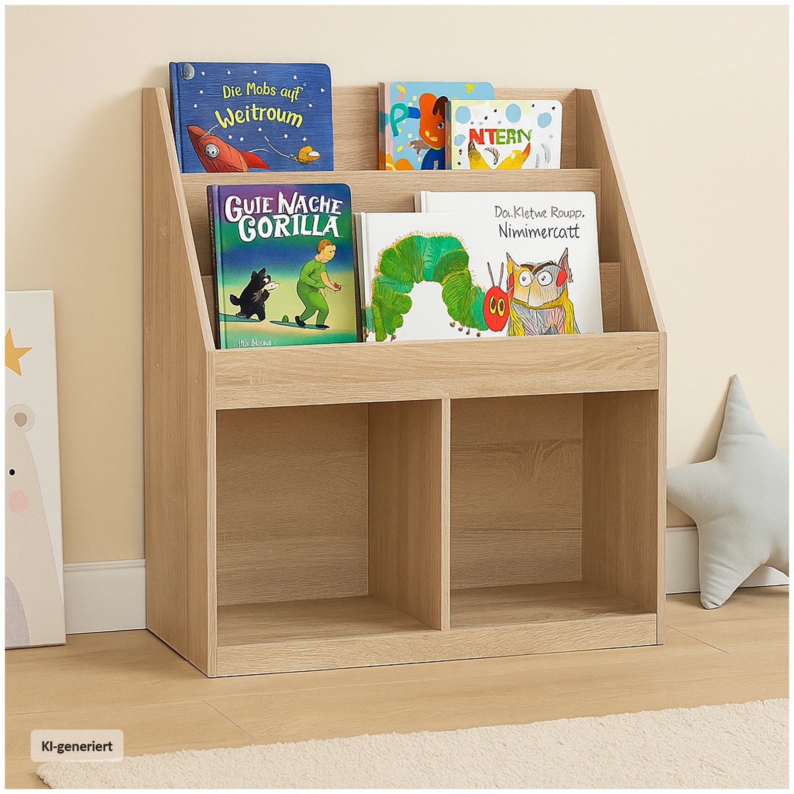 HTI-Living Kinderregal Kinderregal Aufbewahrungsregal mit 5 Fächern, Stück 1-tlg., Organizer für Bücher und Spielzeug – Bild 2 von 4