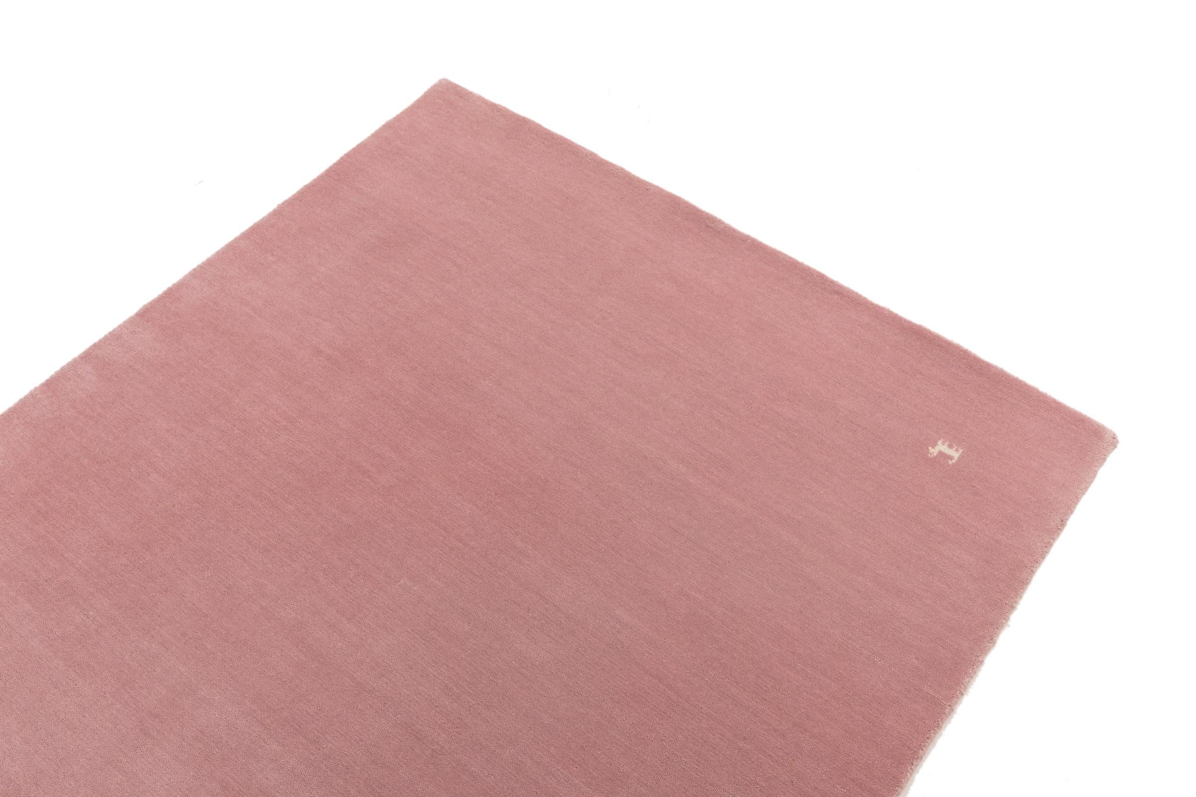 Nain Trading Orientteppich Loom Gabbeh Old Rose 200x198 Moderner Orientteppich Quadratisch, quadratisch, Höhe: 12 mm