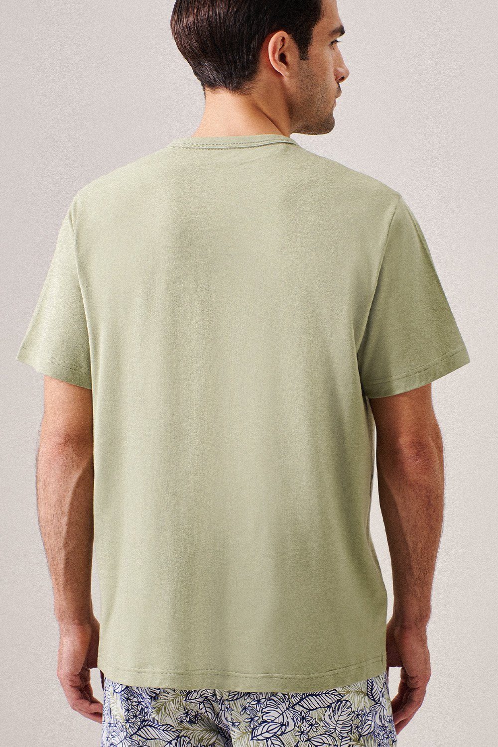 leaf 106750 Kurzarmshirt seidensticker melange T-Shirt