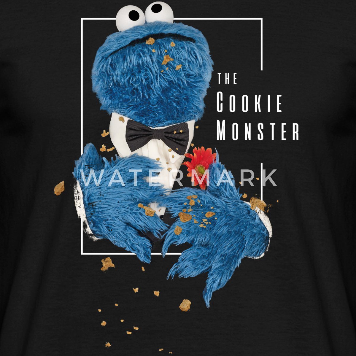 Spreadshirt T-Shirt Sesamstraße The Cookie Monster Männer T-Shirt (1-tlg)