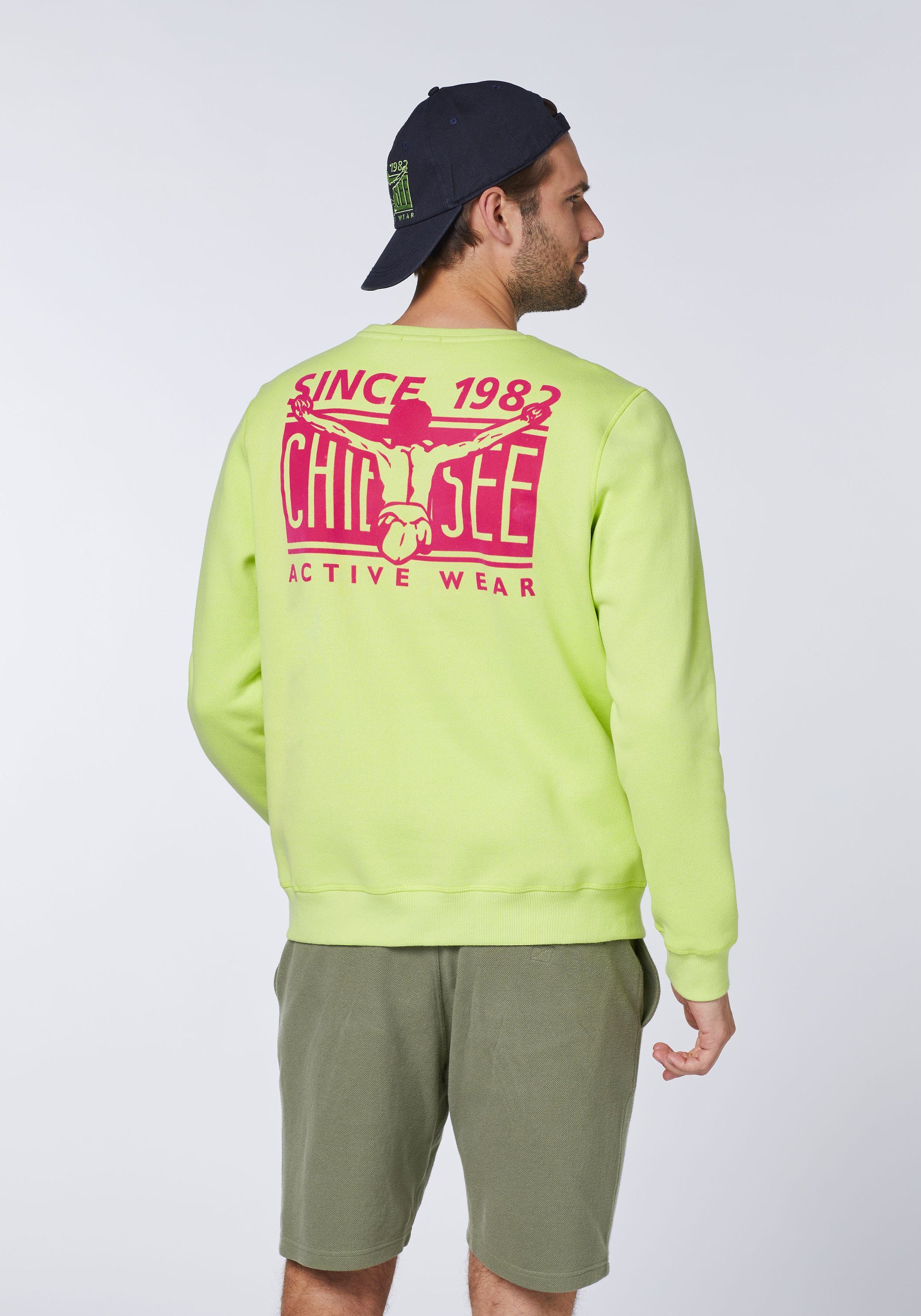 Chiemsee Sweatshirt Sweatshirt aus Baumwollmix Logo-Print 13-0535 mit Sharp 1 Green
