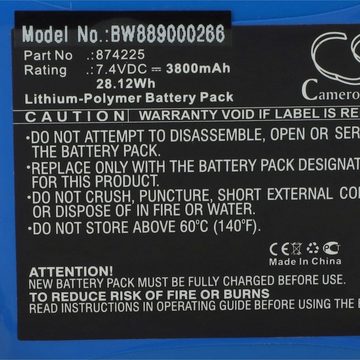 vhbw kompatibel mit Contec ECG-300G, ECG300GT Akku Li-Polymer 3800 mAh (7,4 V)