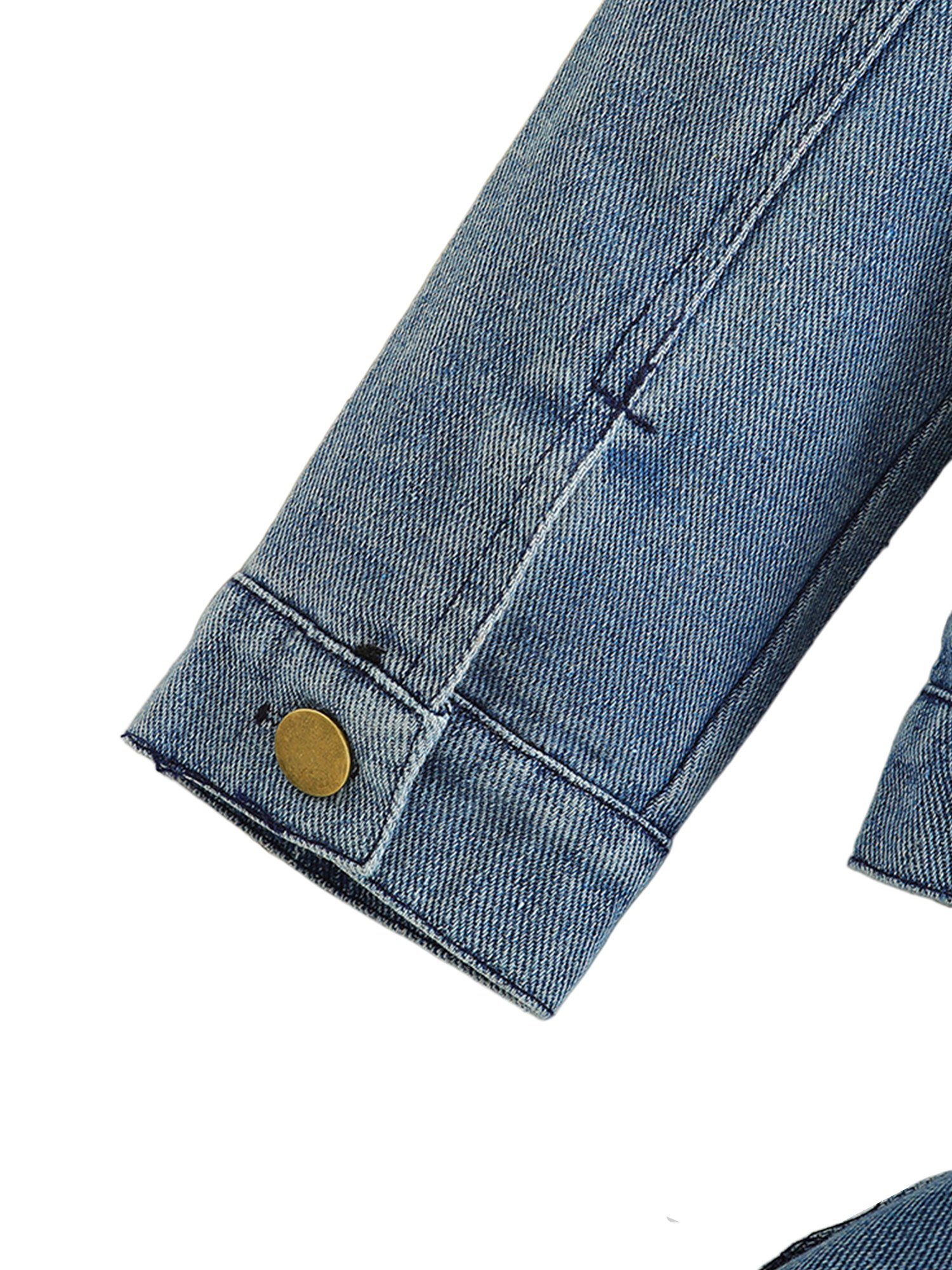 LAPA Jeansjacke Jeansanzug für Mädchen, A-Linien mit Rock (Set, Jeansjacke 2-tlg) &
